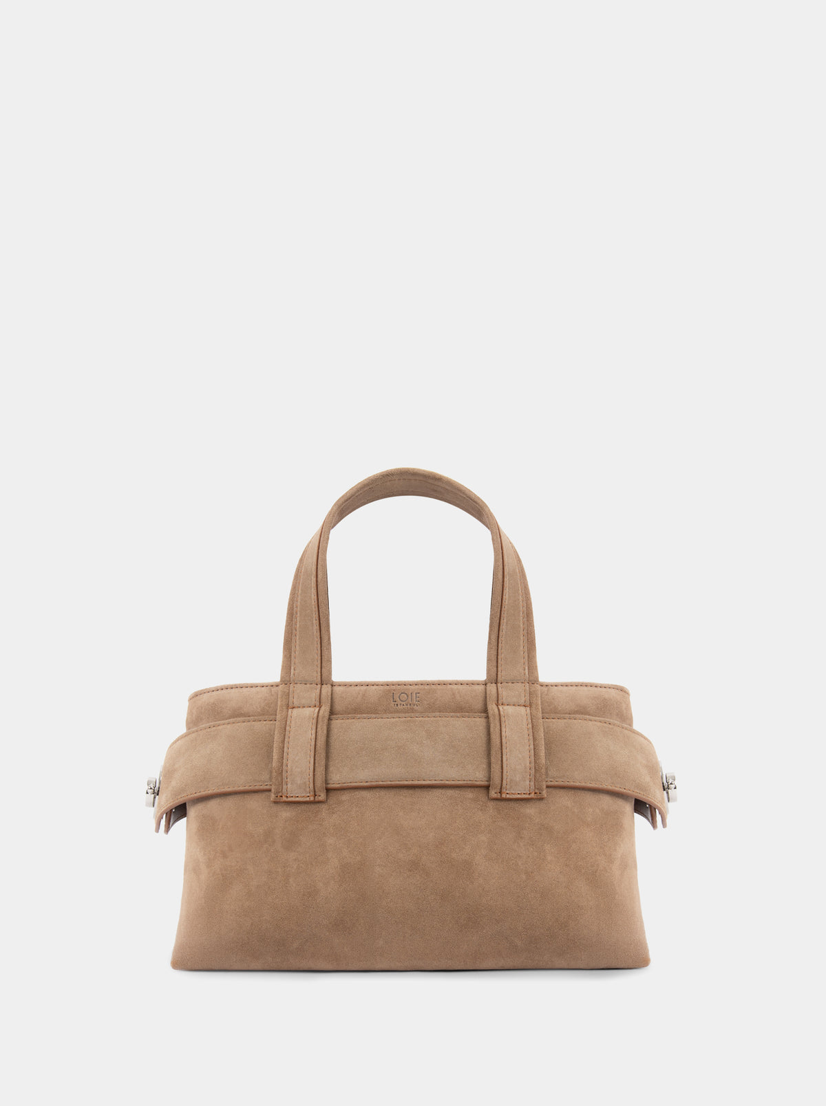 LAUREN MINI LIGHT CAMEL SUEDE BAG