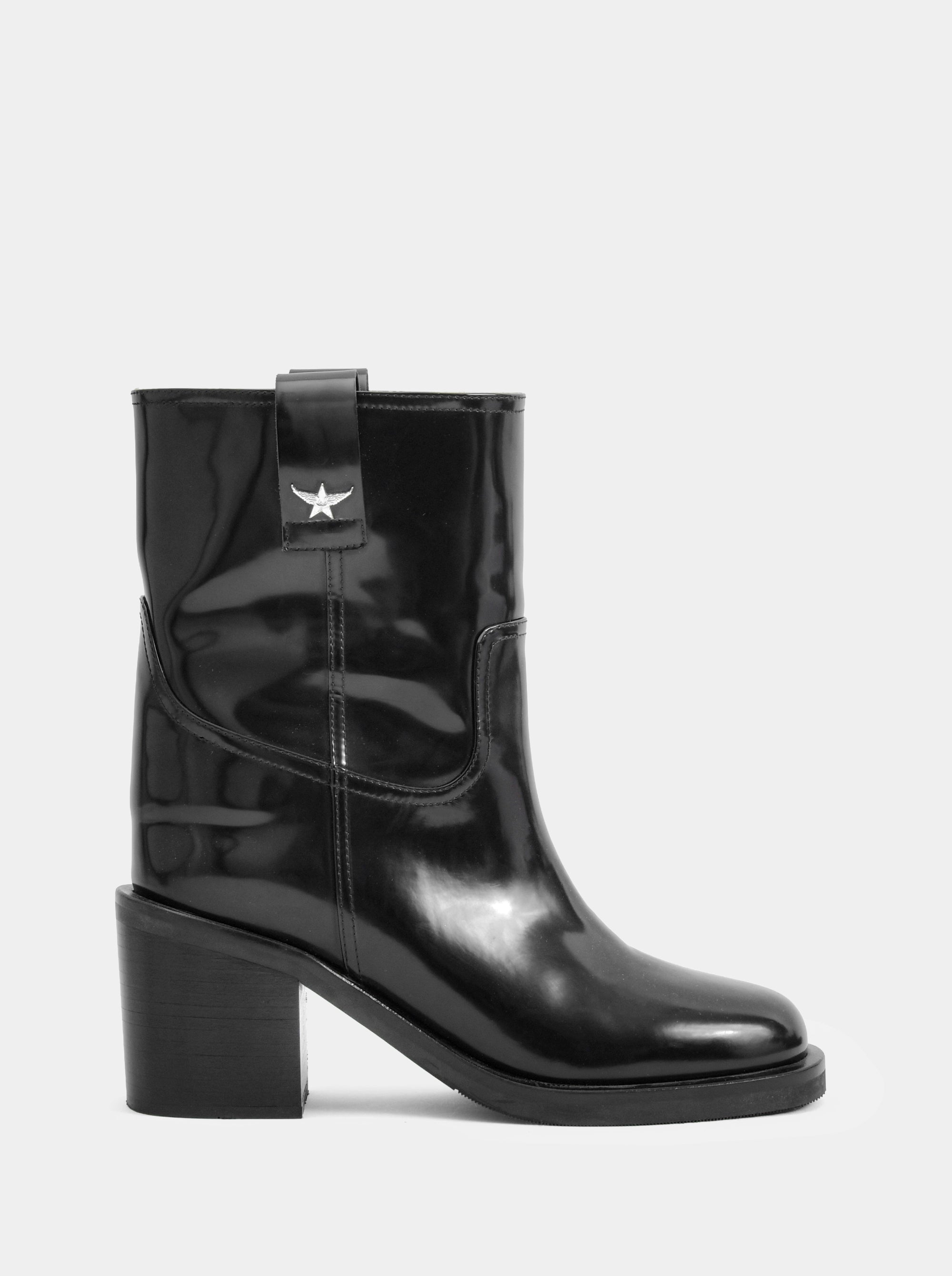 SM-10 BLACK PATENT BOOTIES