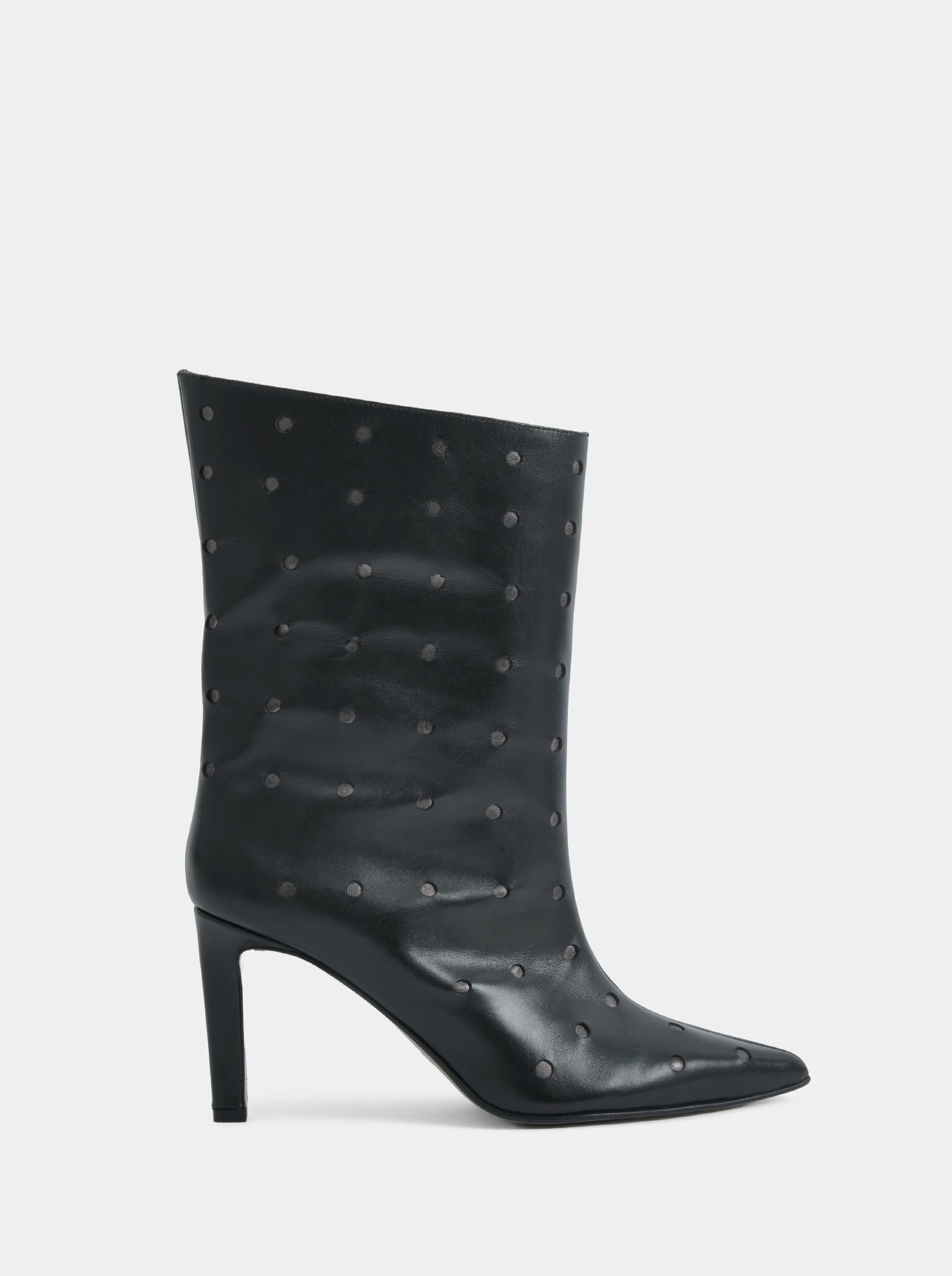 SM-11 BLACK LEATHER BOOTIES