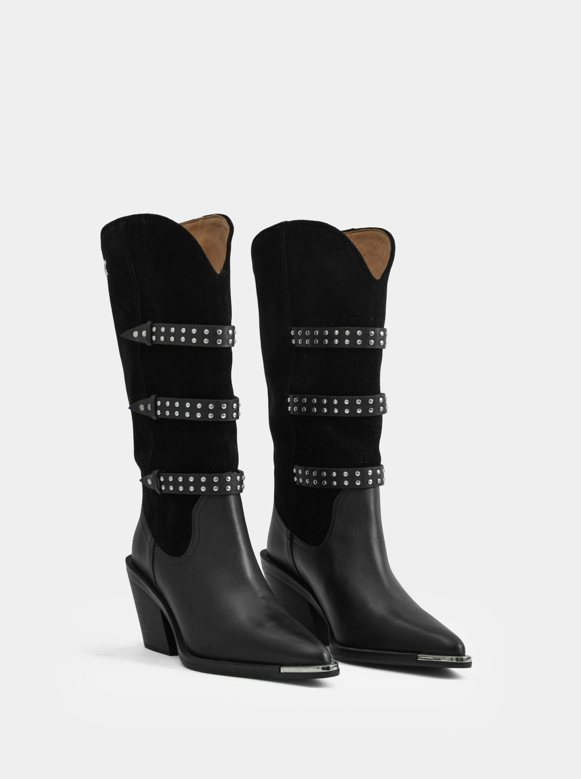 SM-16 BLACK SUEDE BOOTS