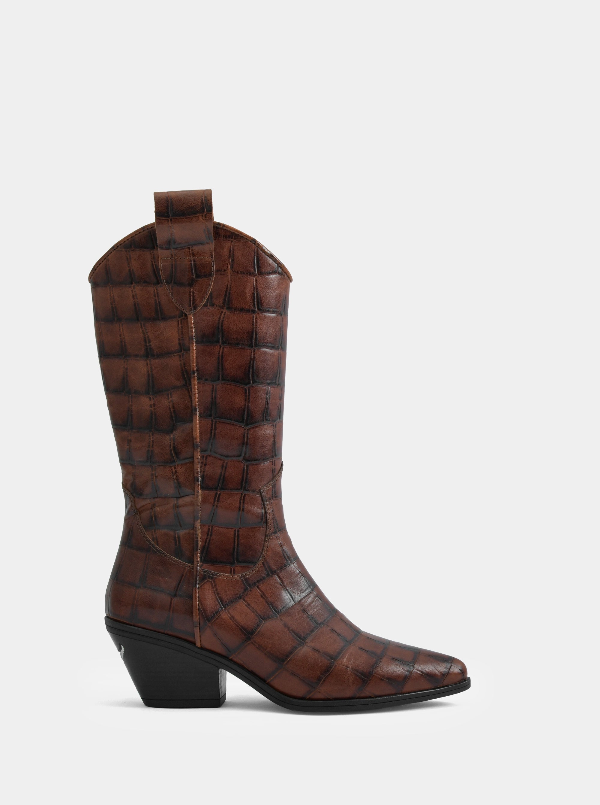 SM-17 BROWN CROCO BOOTS