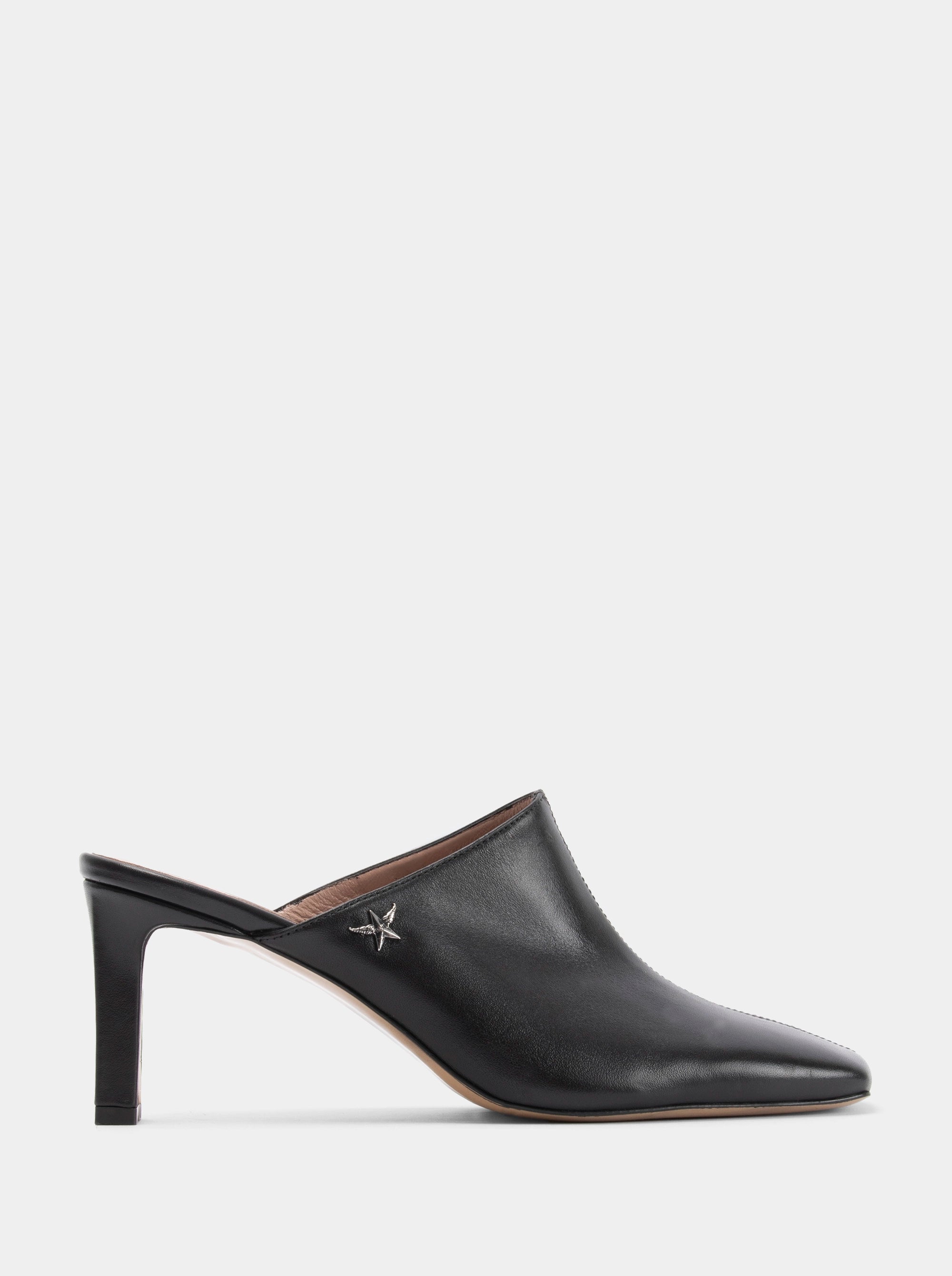 SM-104 BLACK LEATHER PUMPS