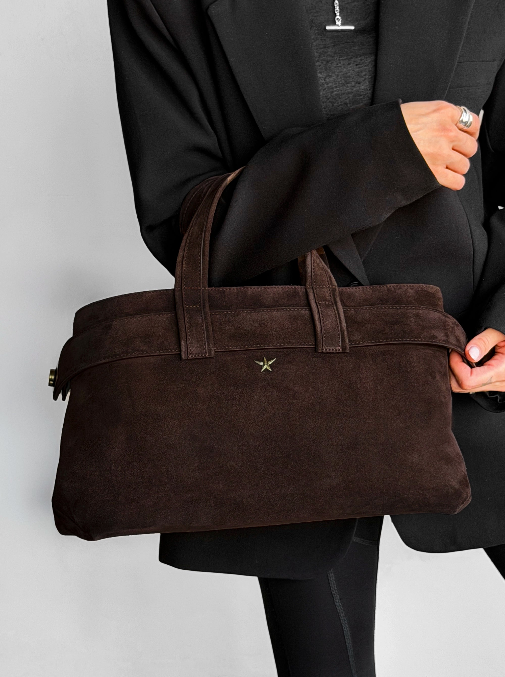 LAUREN BROWN SUEDE BAG