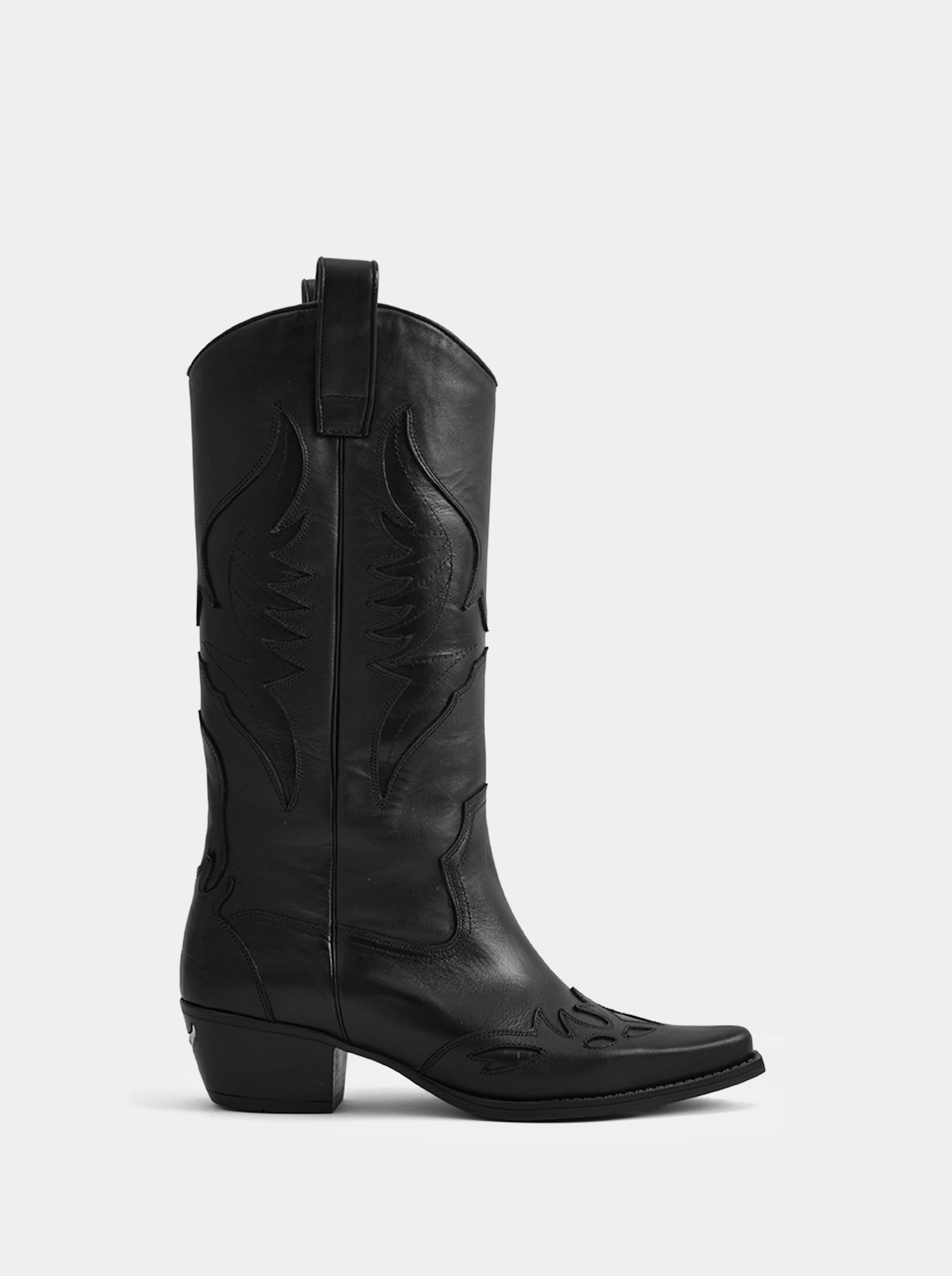 SM-20 BLACK LEATHER BOOTS
