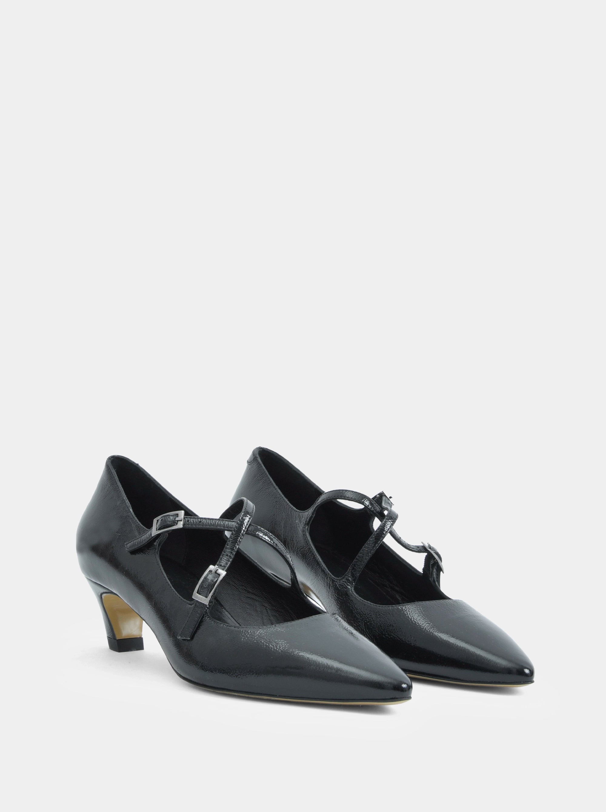 SM-22 BLACK NAPLAK SHOES