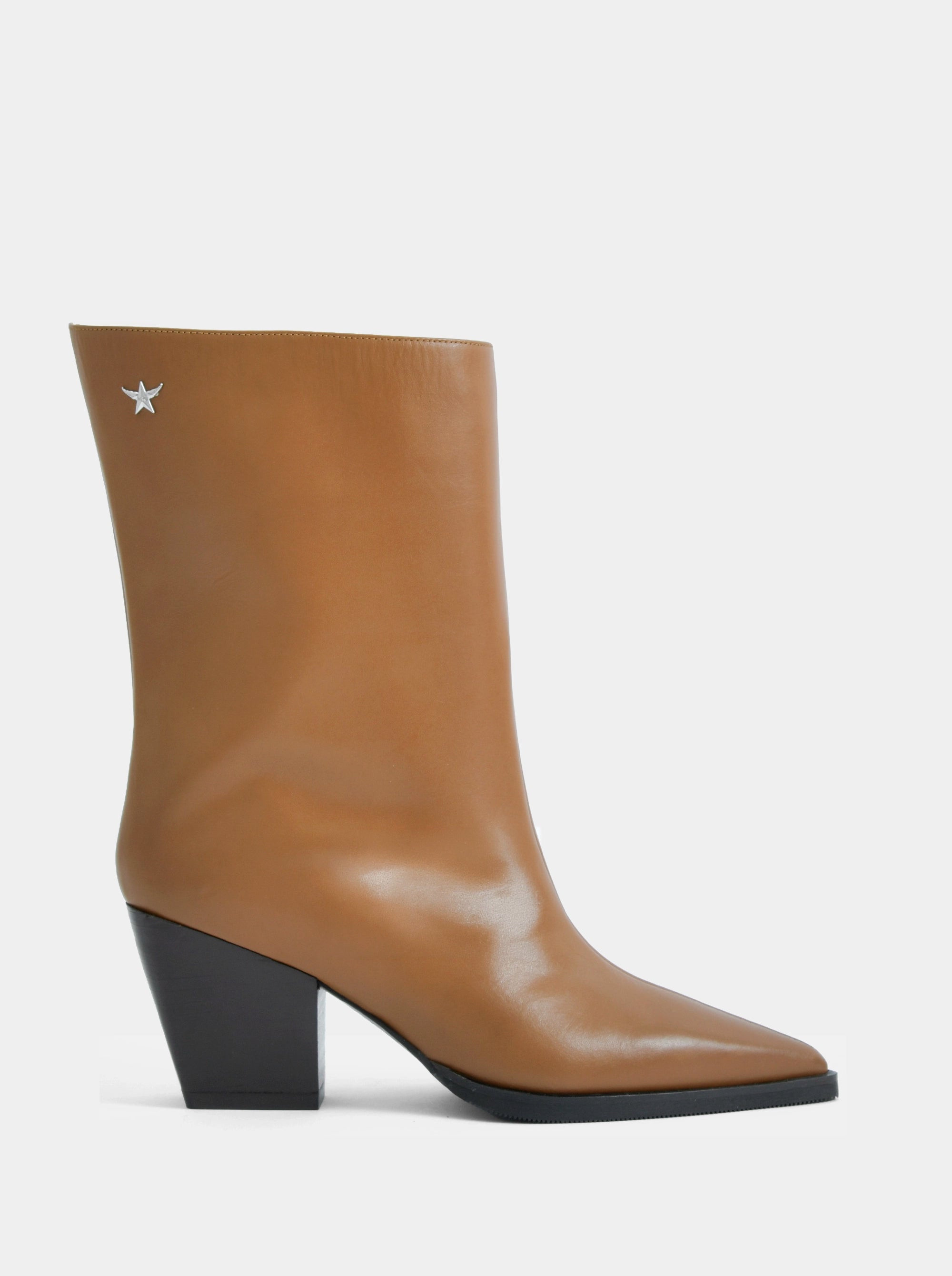 SM-23 CARAMEL LEATHER BOOTIES