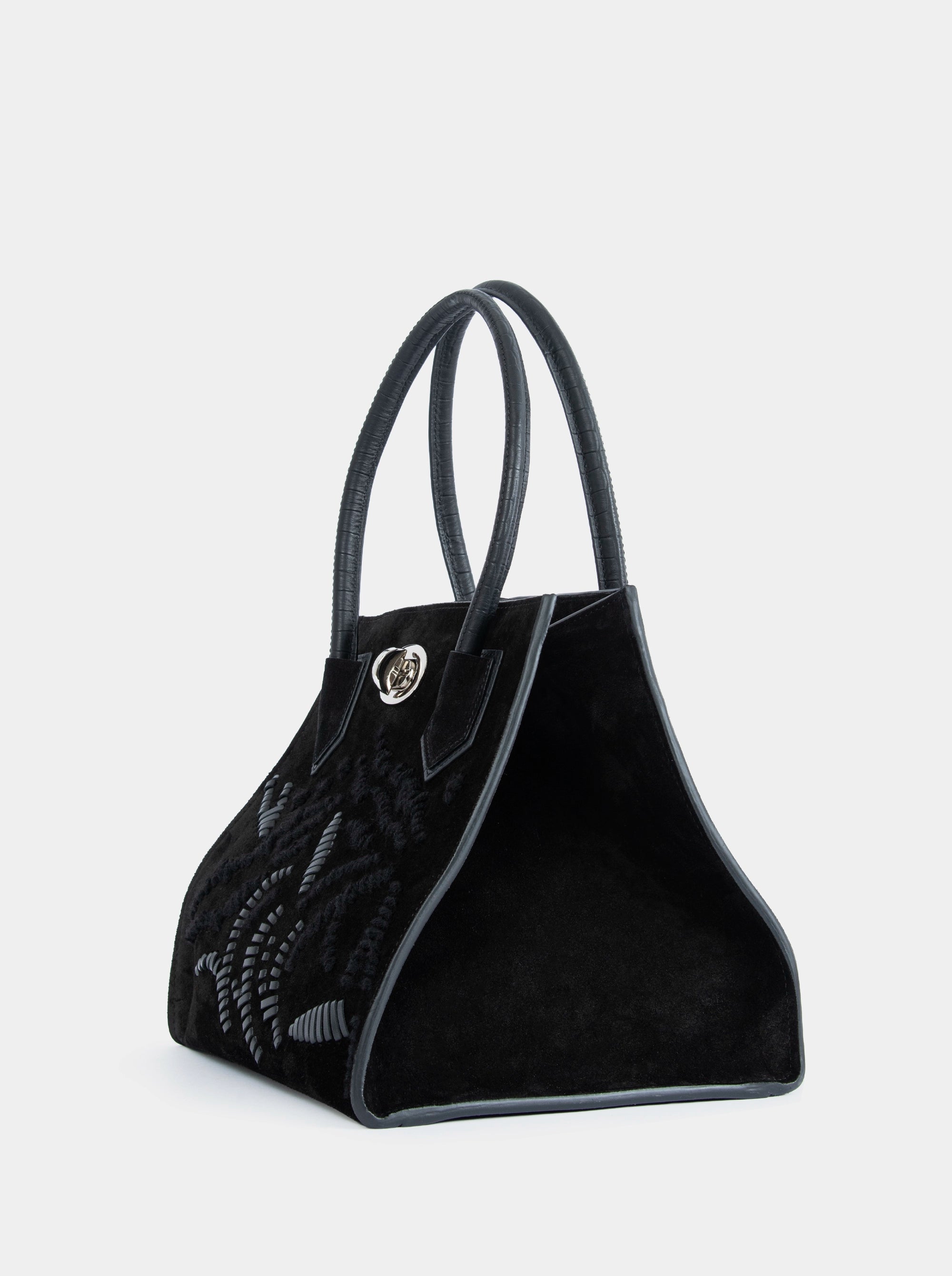 ESSENCE BLACK SUEDE BAG