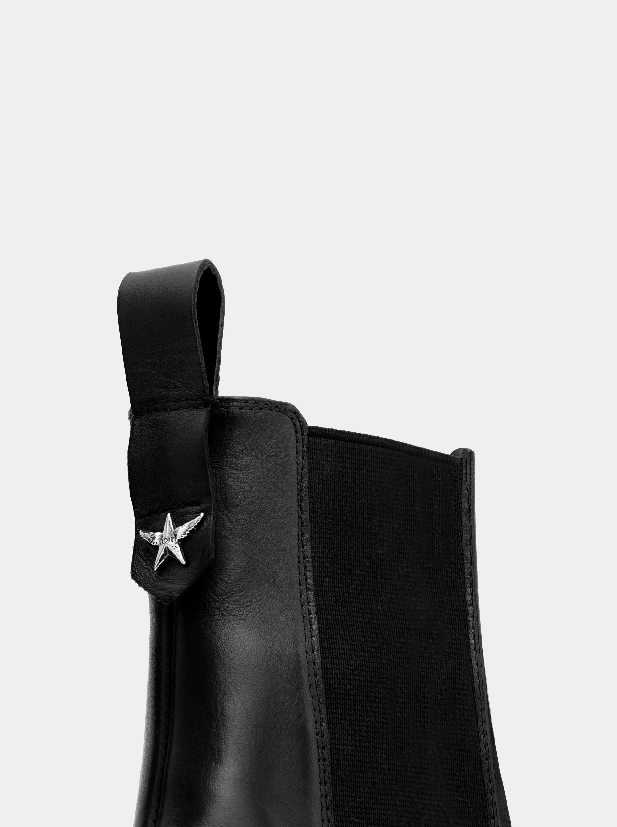 ADORE BLACK LEATHER BOOTIES