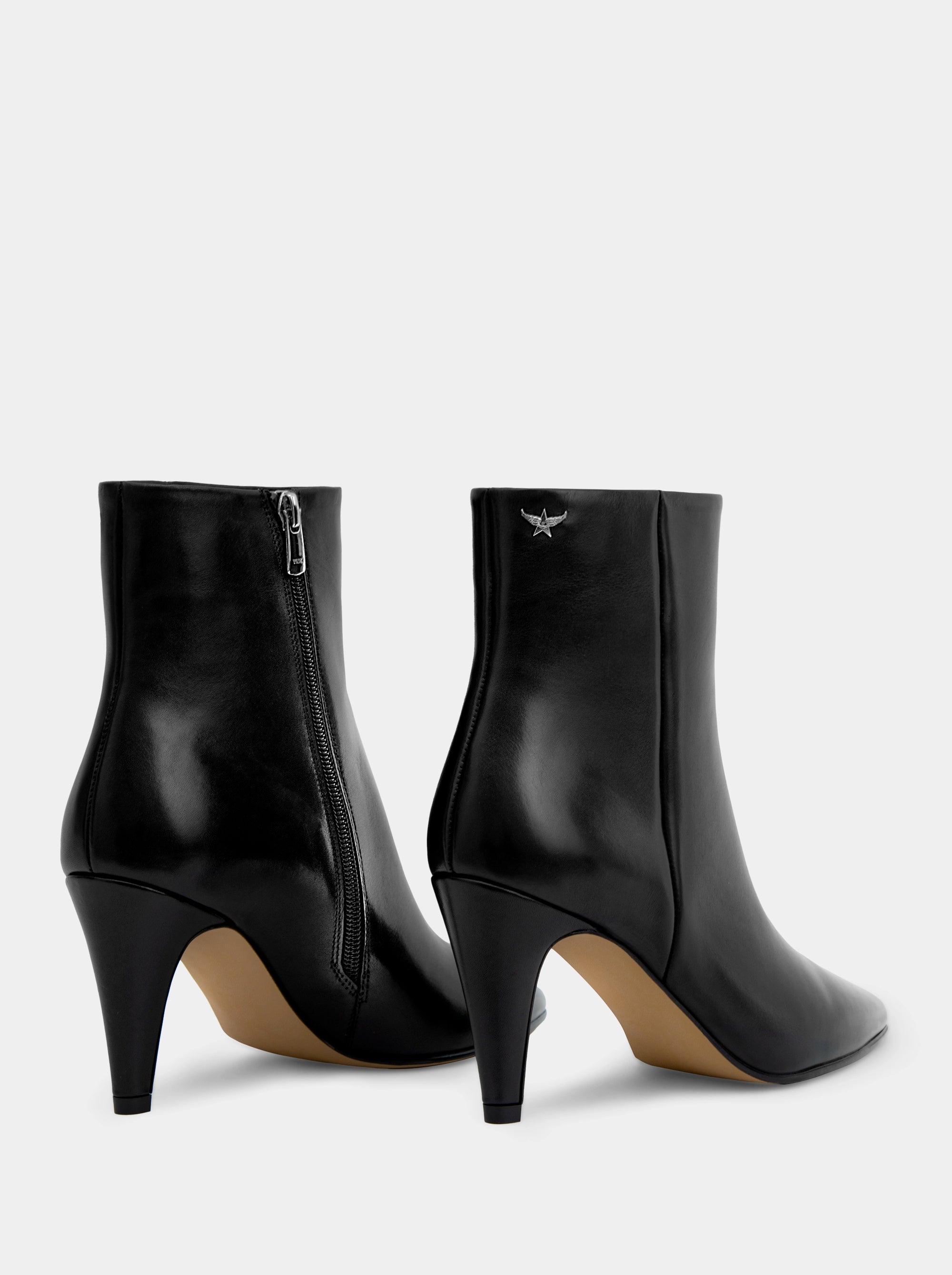 MOON BLACK LEATHER BOOTIES