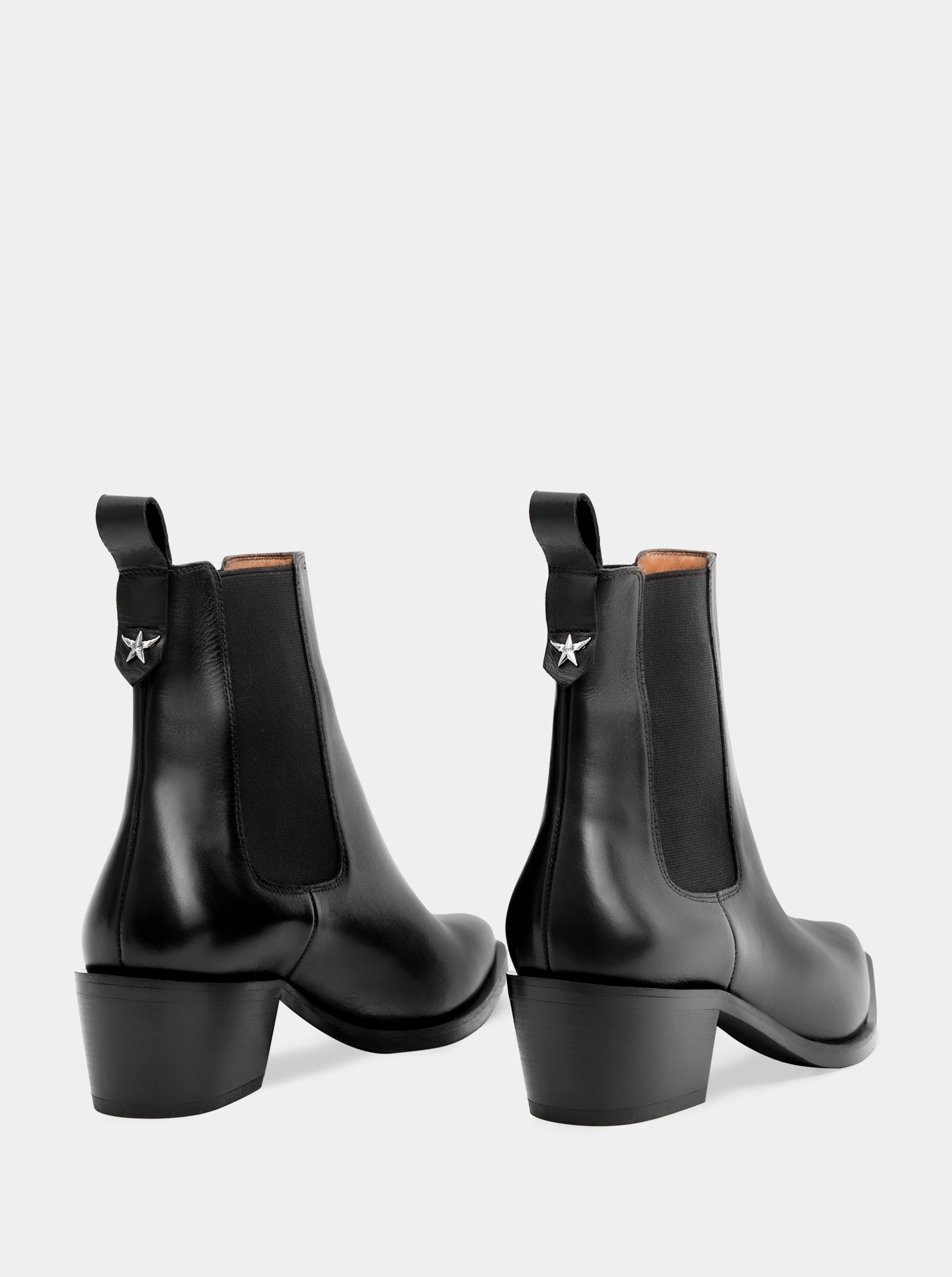 ADORE BLACK LEATHER BOOTIES