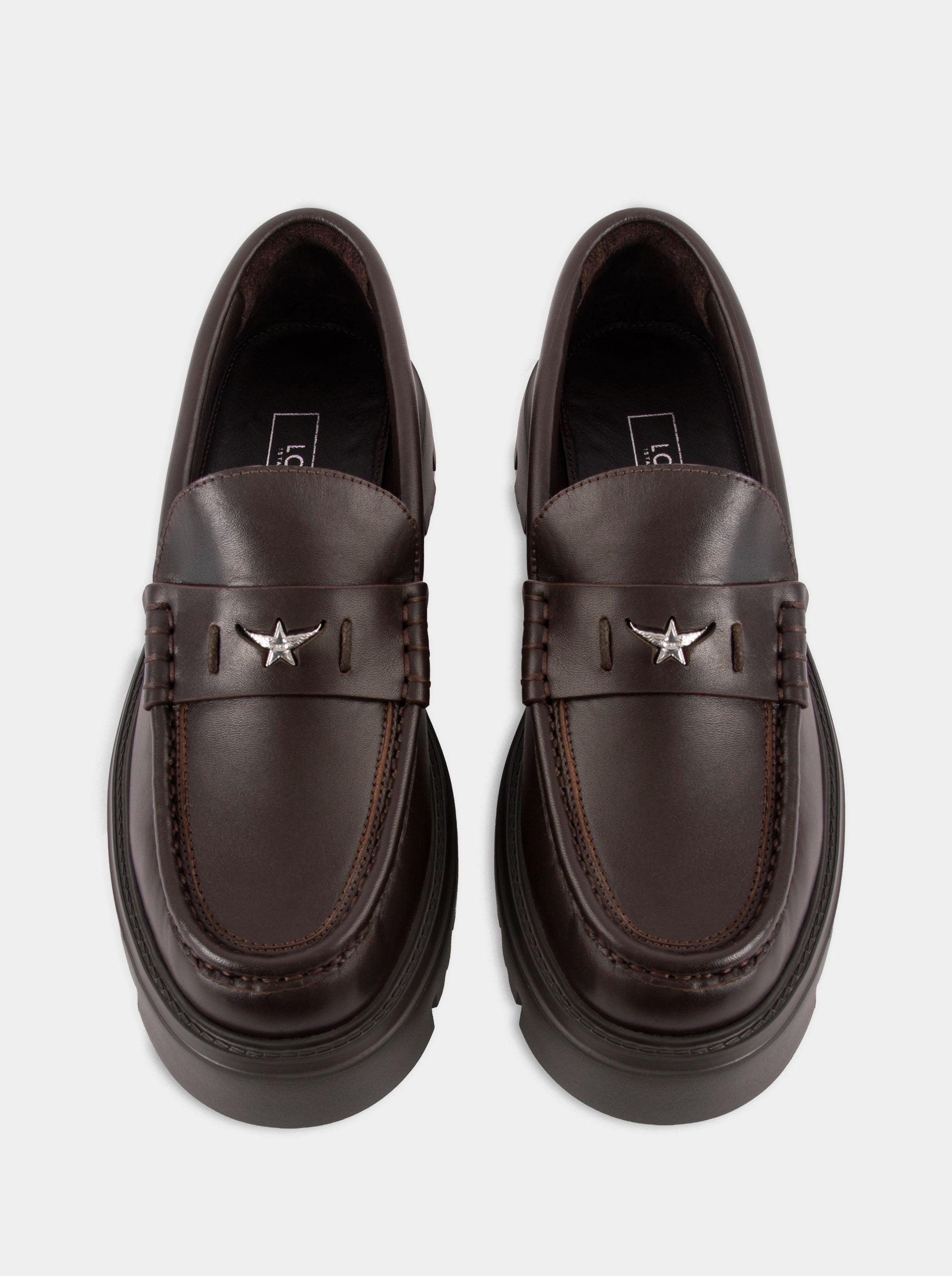 SANSA BROWN LEATHER SHOES