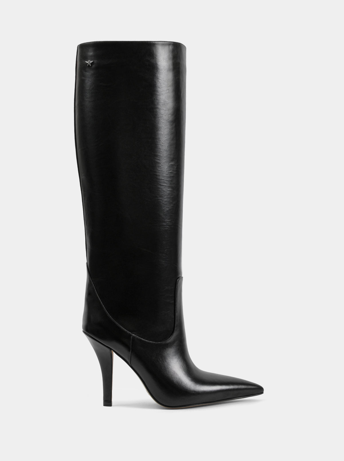 DELINA BLACK LEATHER BOOTS