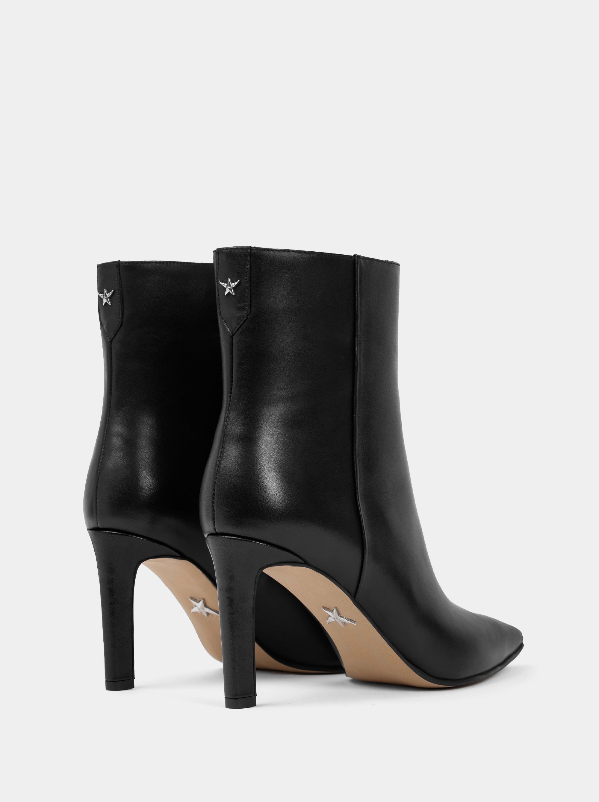 ELSA BLACK LEATHER BOOTIES