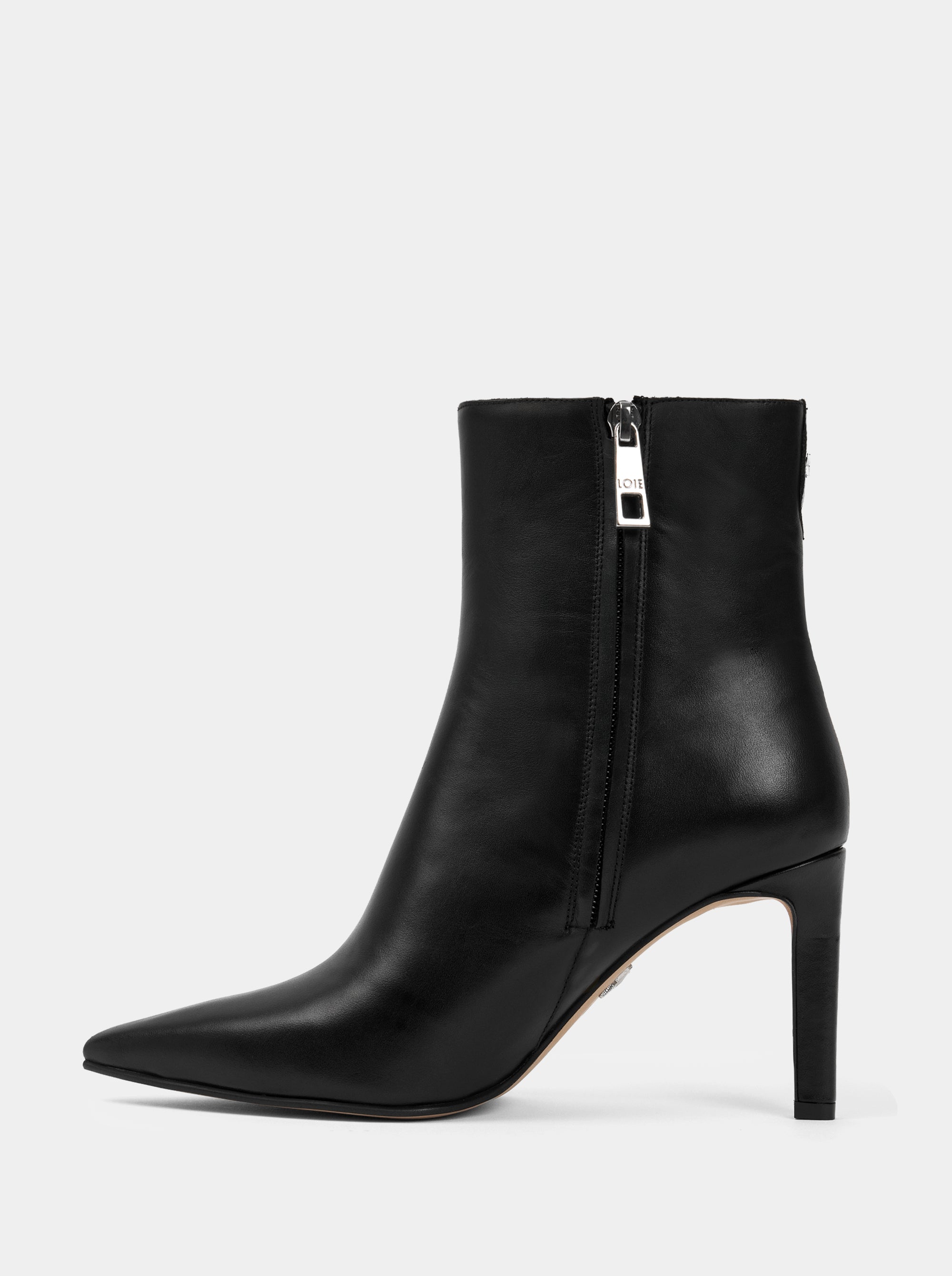 ELSA BLACK LEATHER BOOTIES
