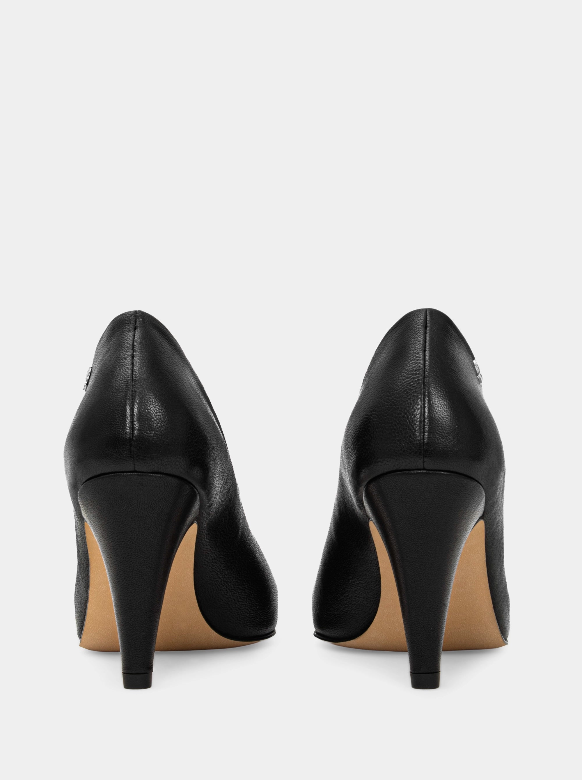 GLORY BLACK LEATHER PUMPS