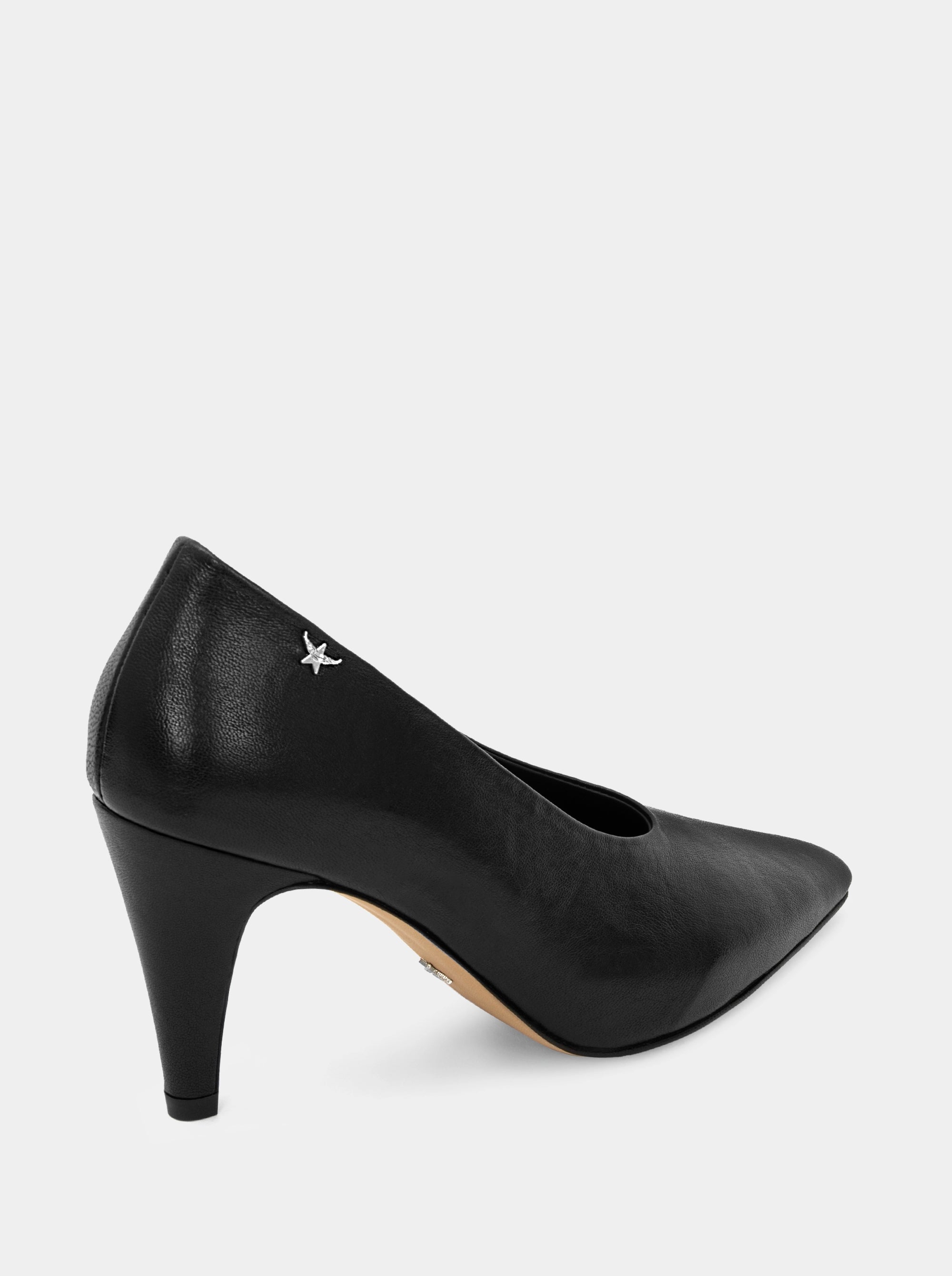 GLORY BLACK LEATHER PUMPS