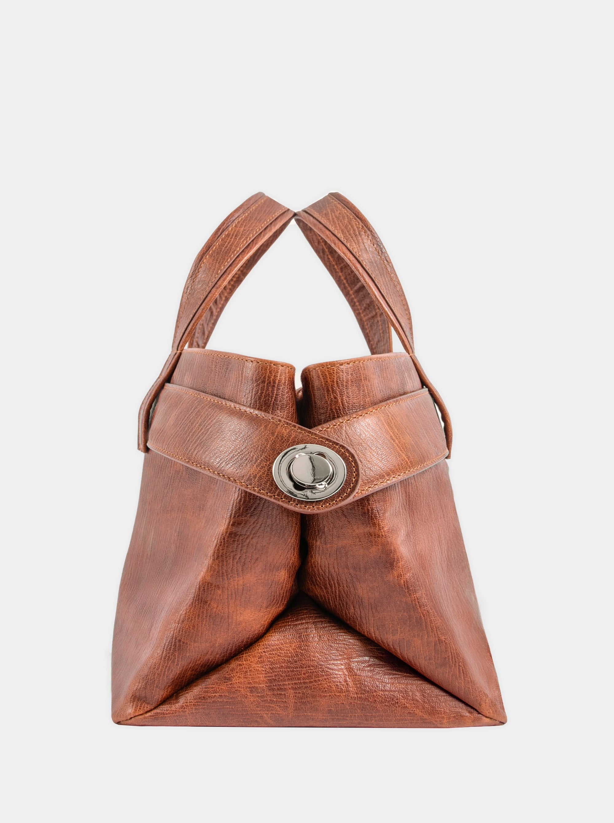 LAUREN CARAMEL BROWN LEATHER BAG