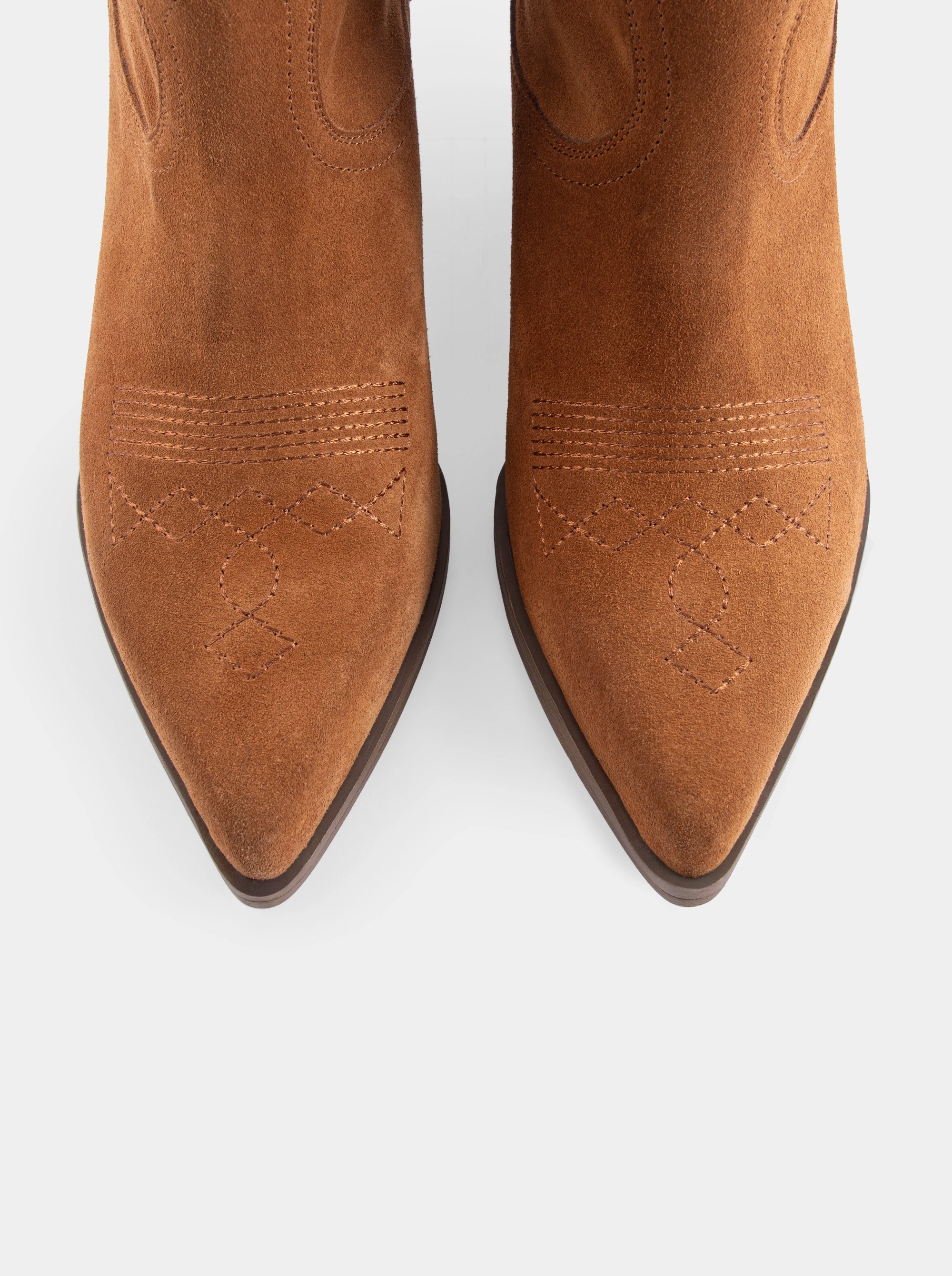 NEW SUIT LIGHT CARAMEL SUEDE BOOTIES