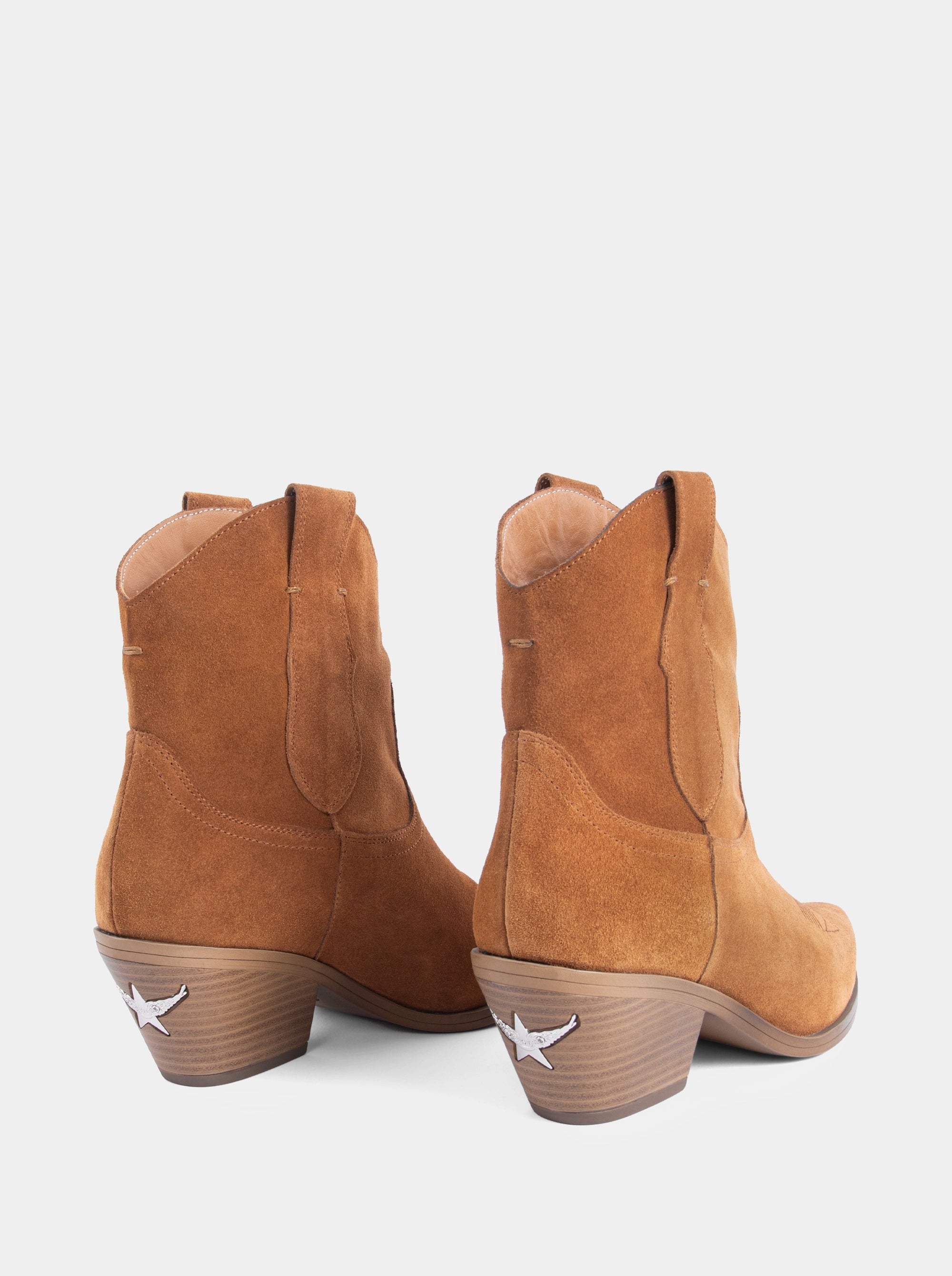 NEW SUIT LIGHT CARAMEL SUEDE BOOTIES