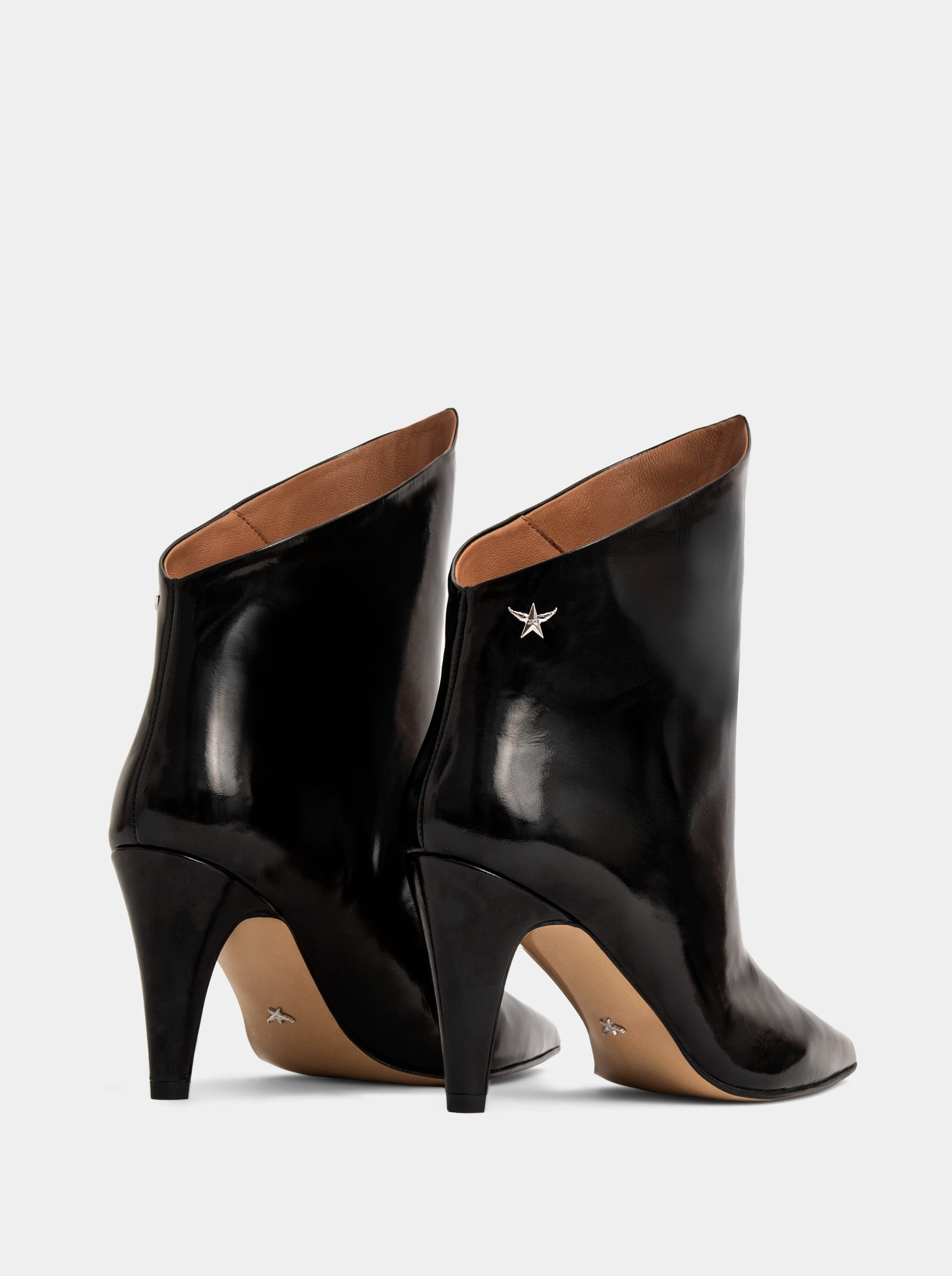 NUNU BLACK PATENT BOOTIES