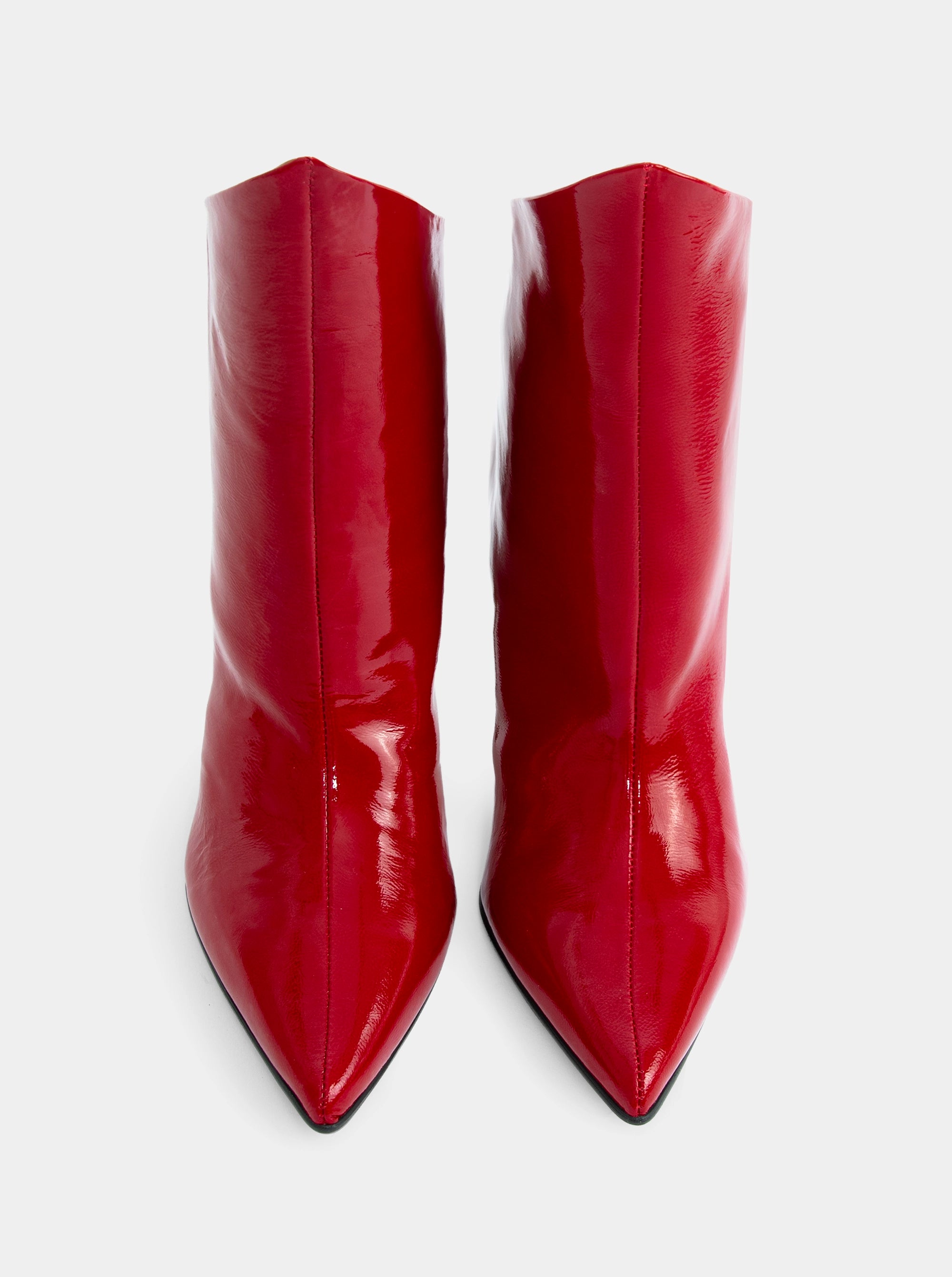 NUNU RED PATENT BOOTIES