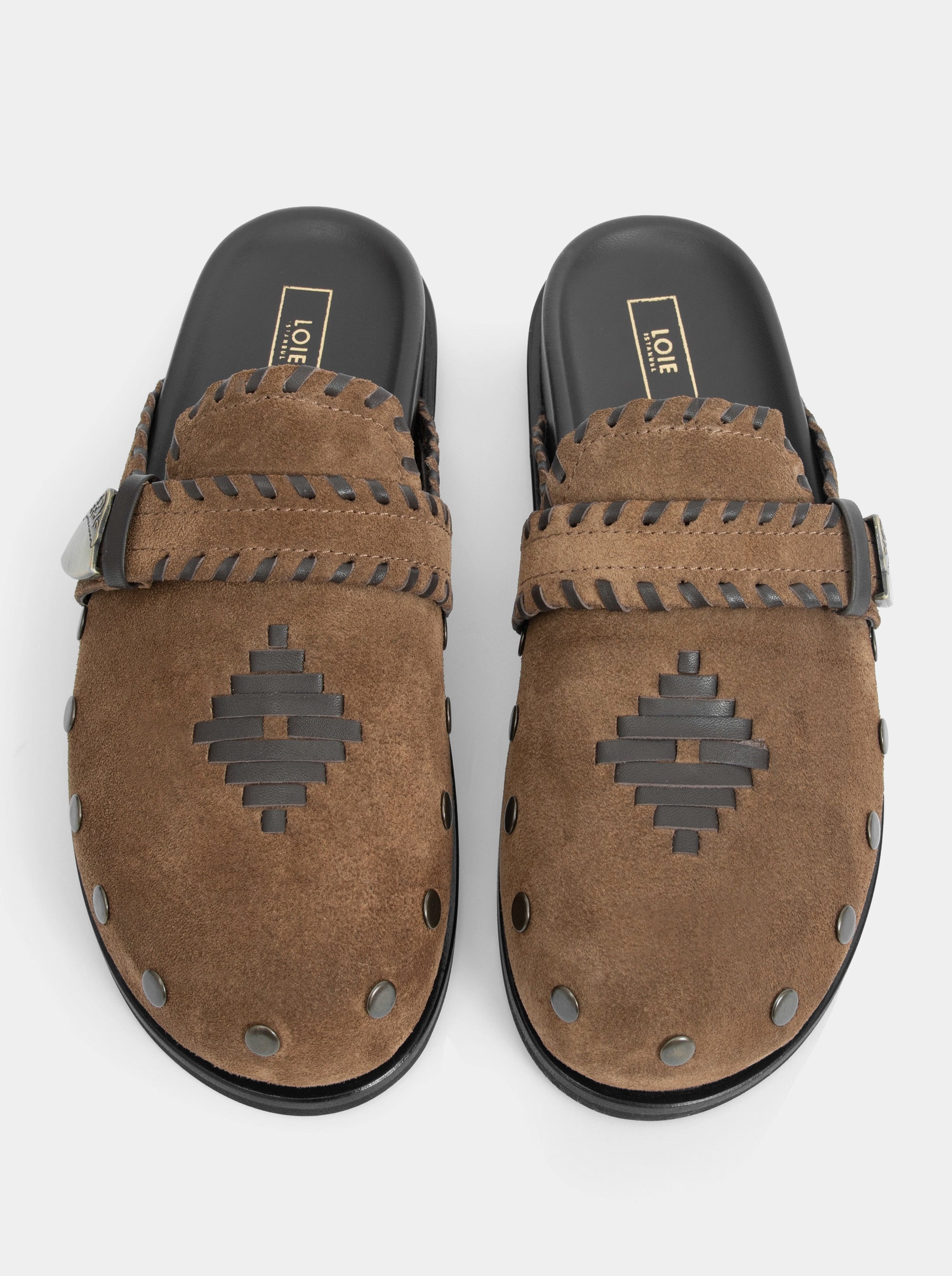 SUN BURGUNDY SUEDE MULES SLIPPERS