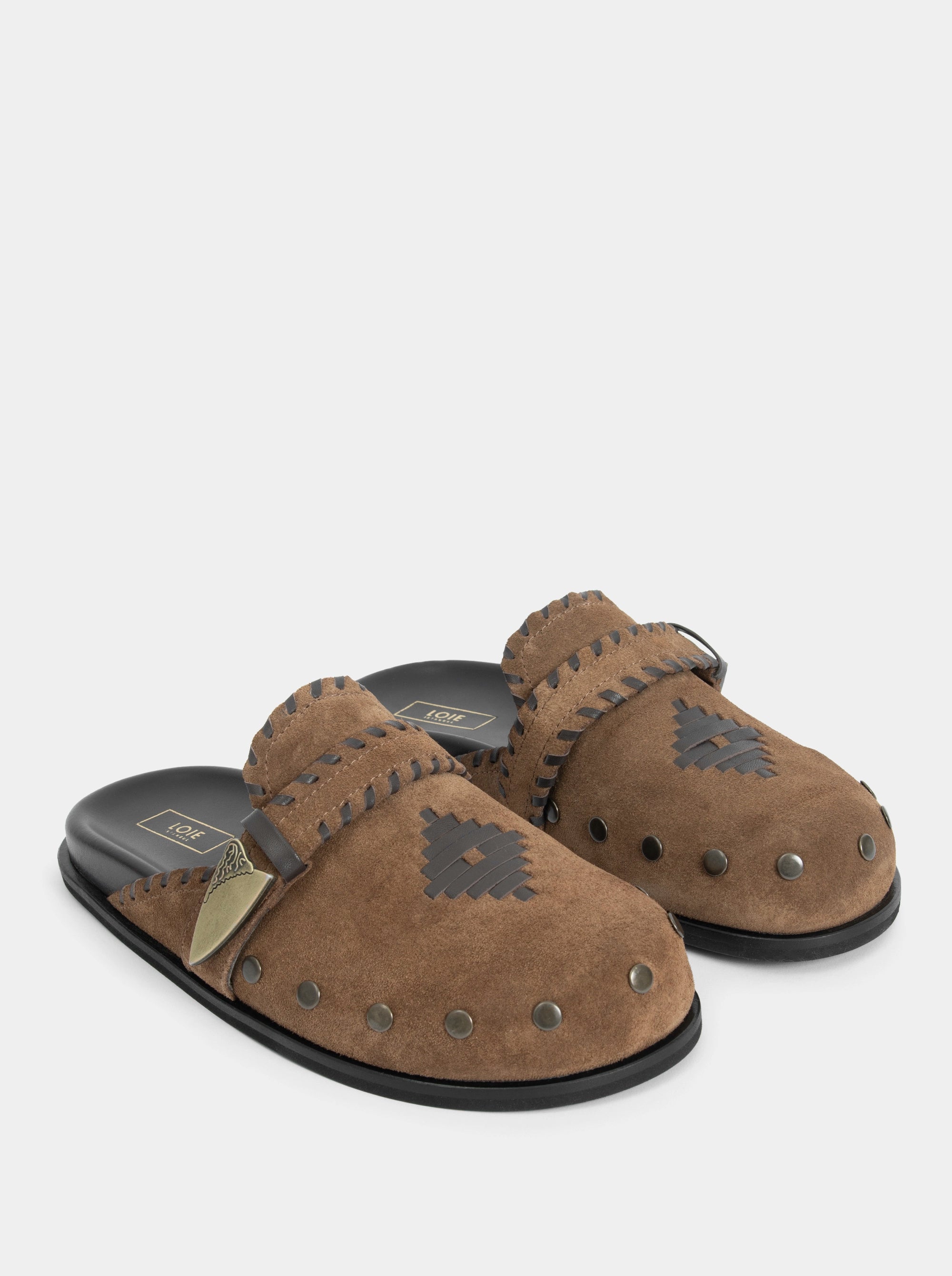 SUN BURGUNDY SUEDE MULES SLIPPERS