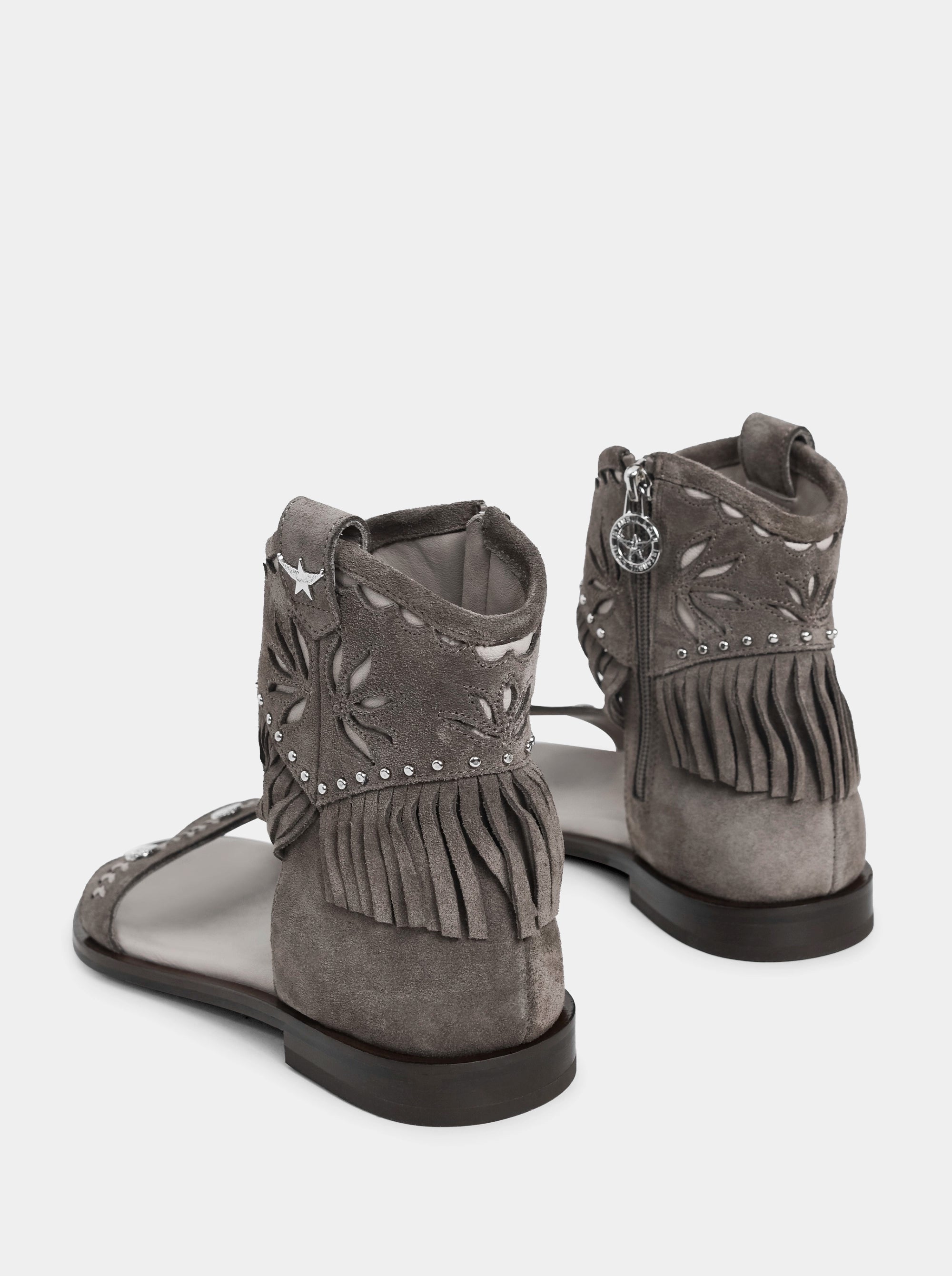 AMETIS MINK SUEDE SANDALS