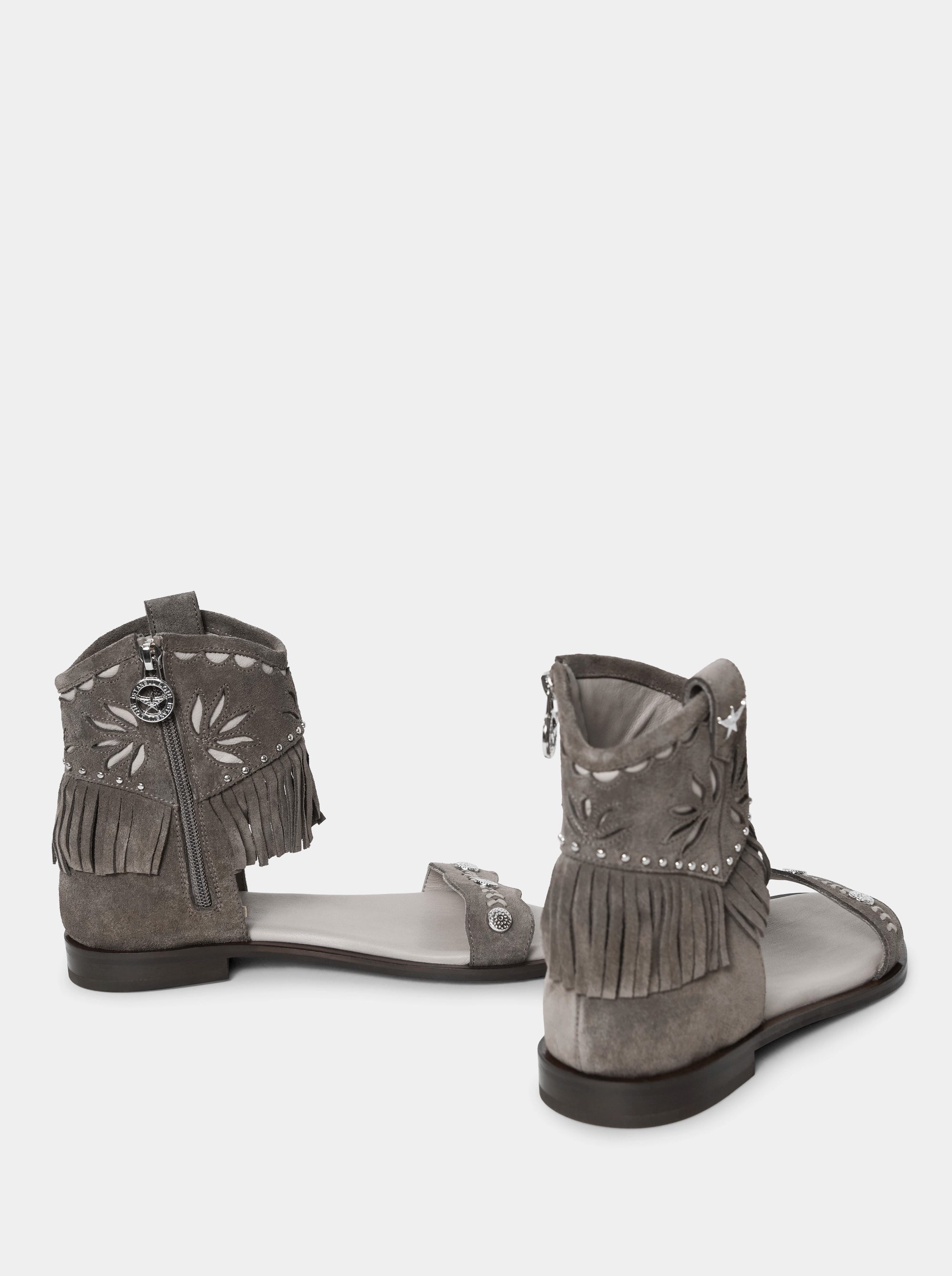 AMETIS MINK SUEDE SANDALS