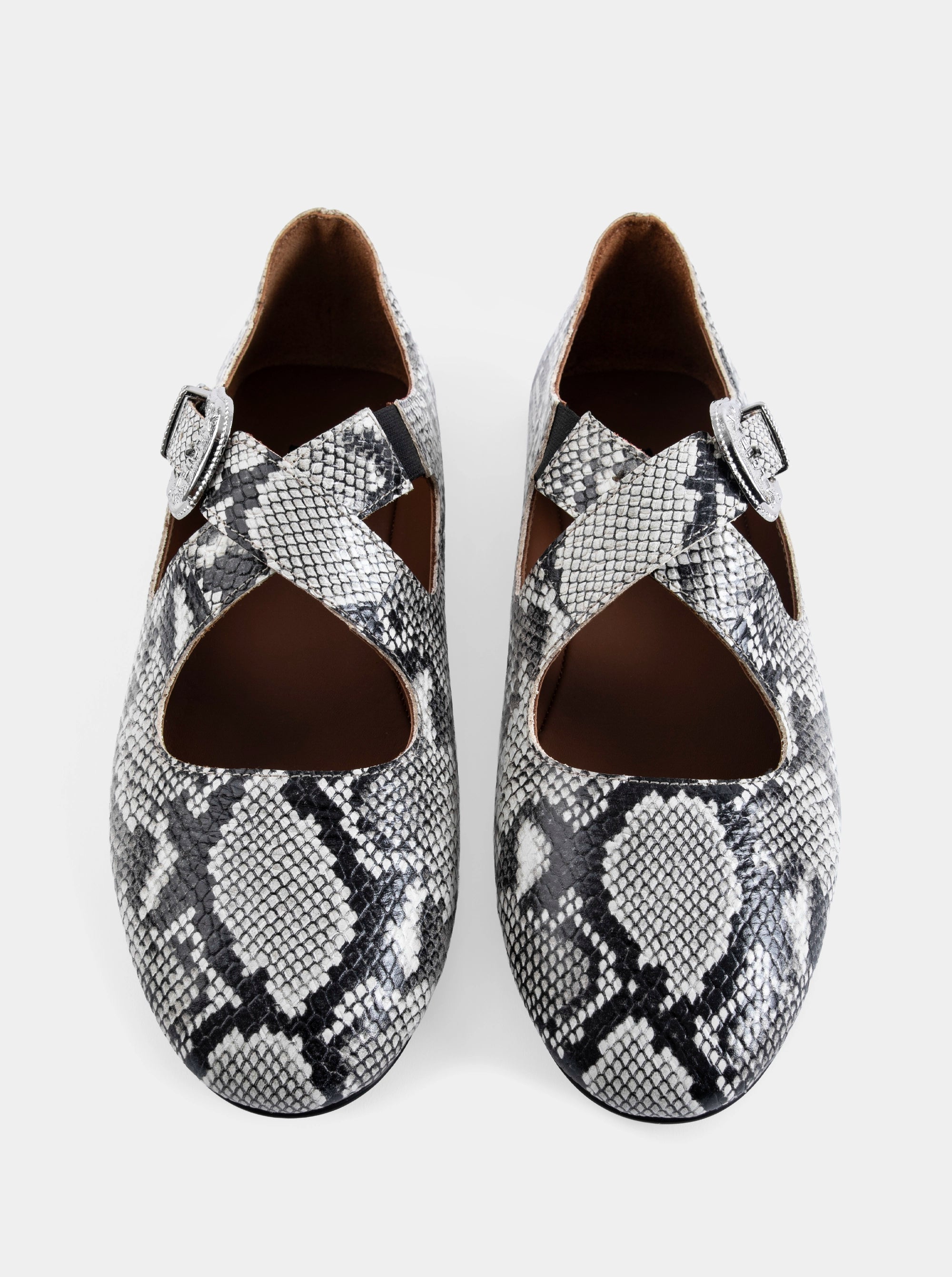 ANNA SNAKE BALLET FLATS
