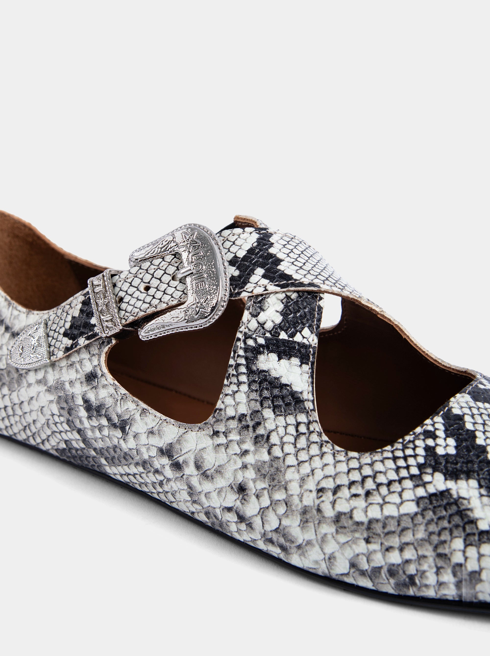 ANNA SNAKE BALLET FLATS