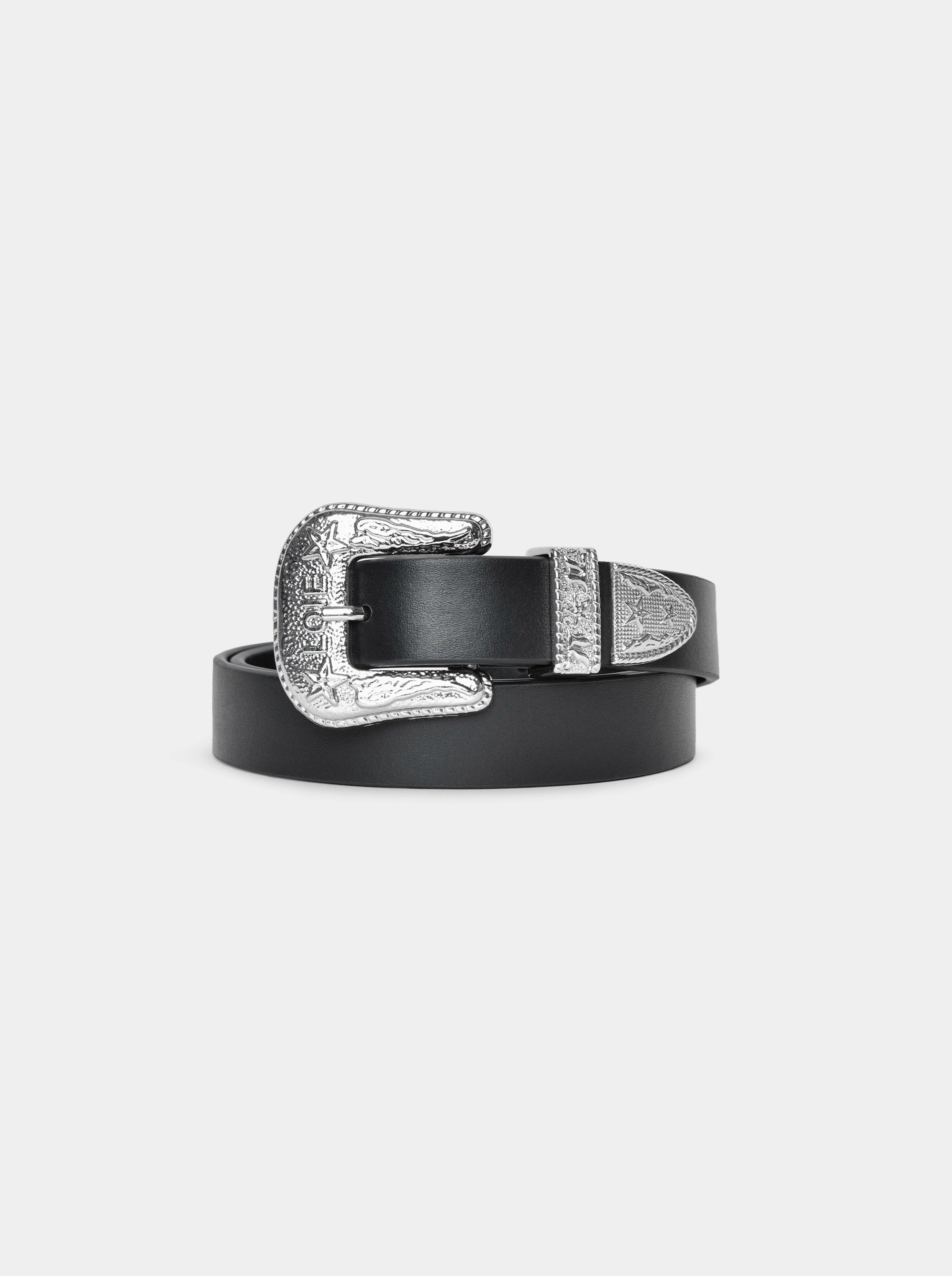 BAMBINO M BLACK LEATHER BELT