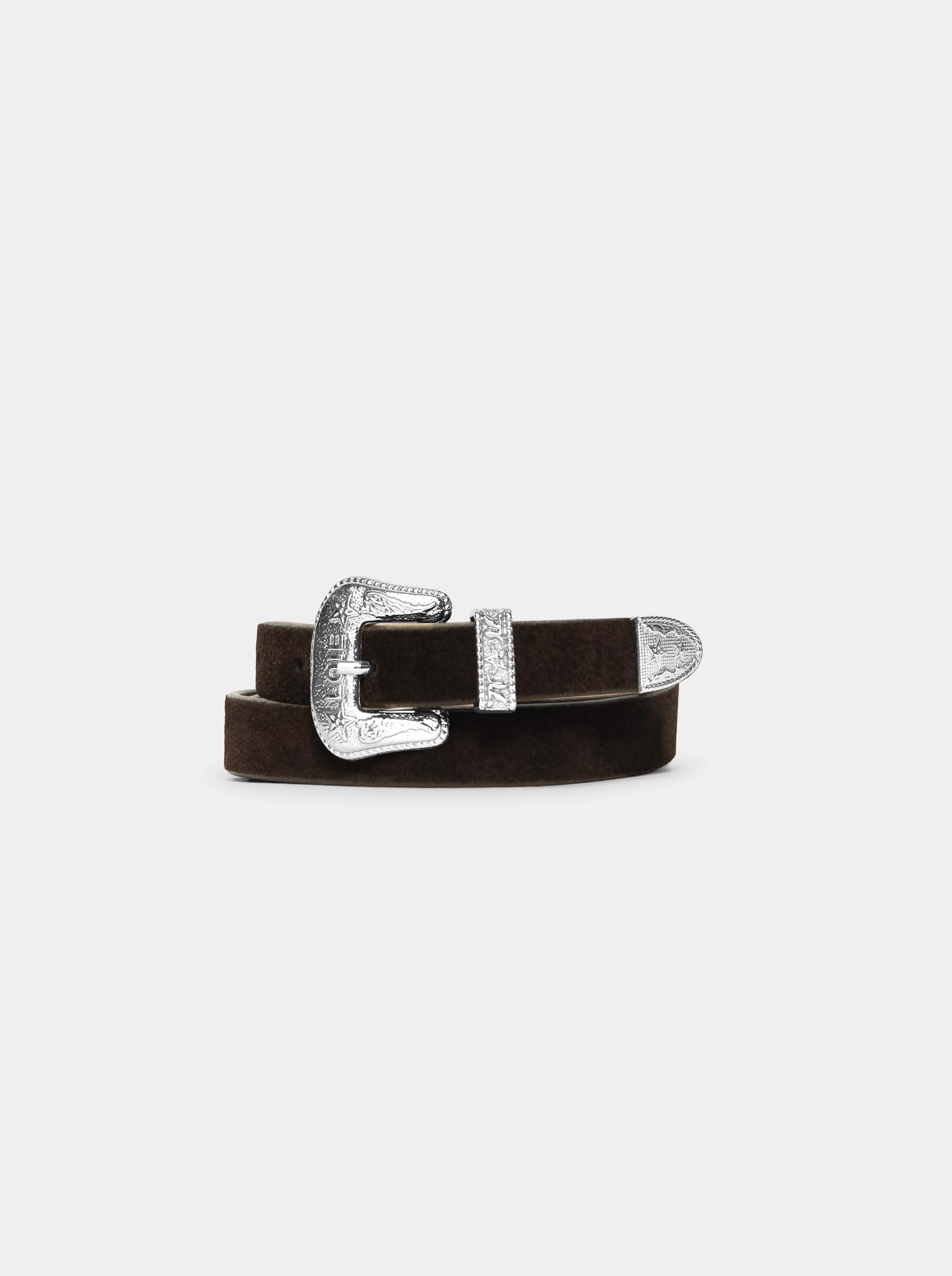 BAMBINO S BROWN SUEDE BELT