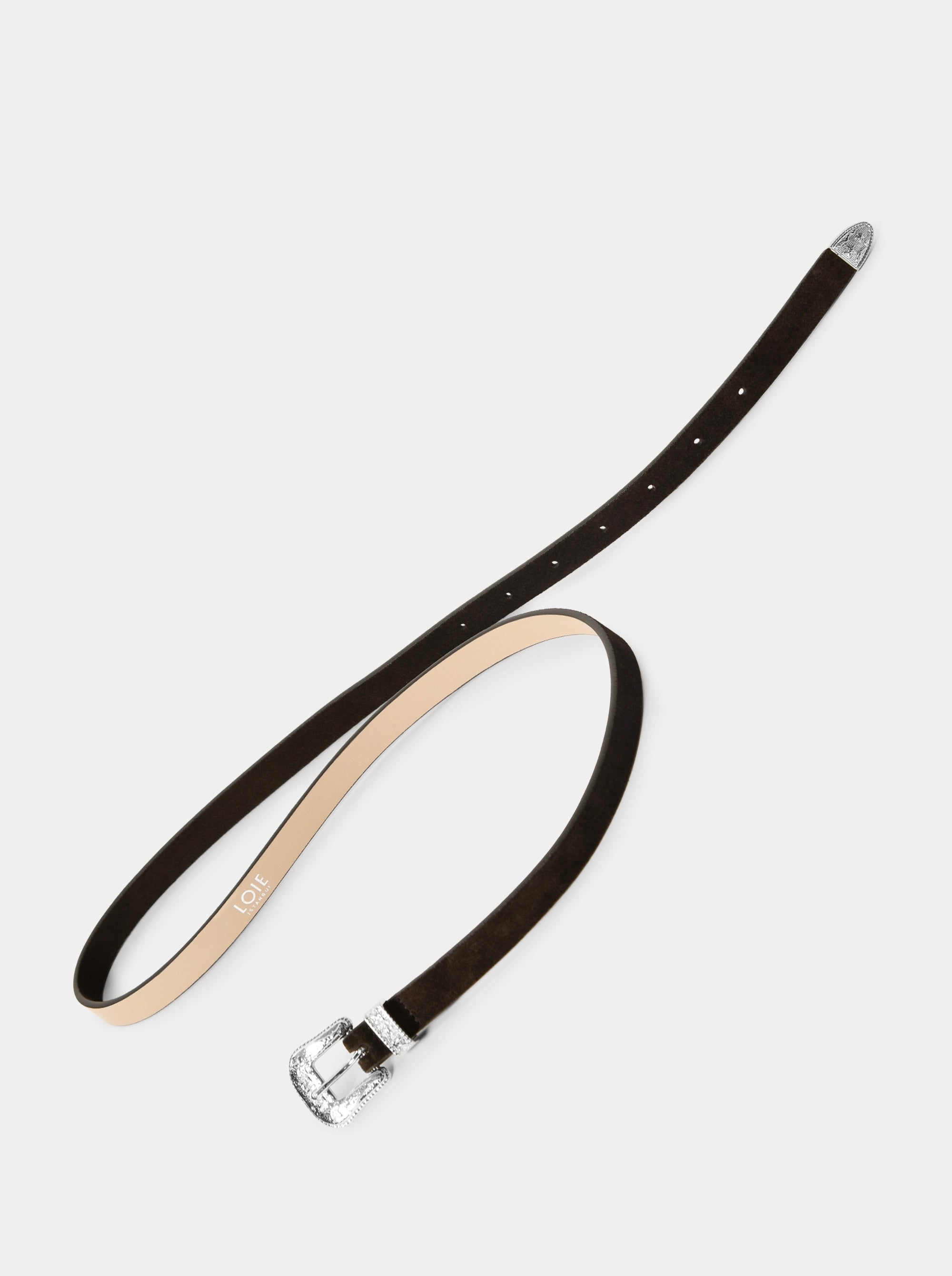BAMBINO S BROWN SUEDE BELT