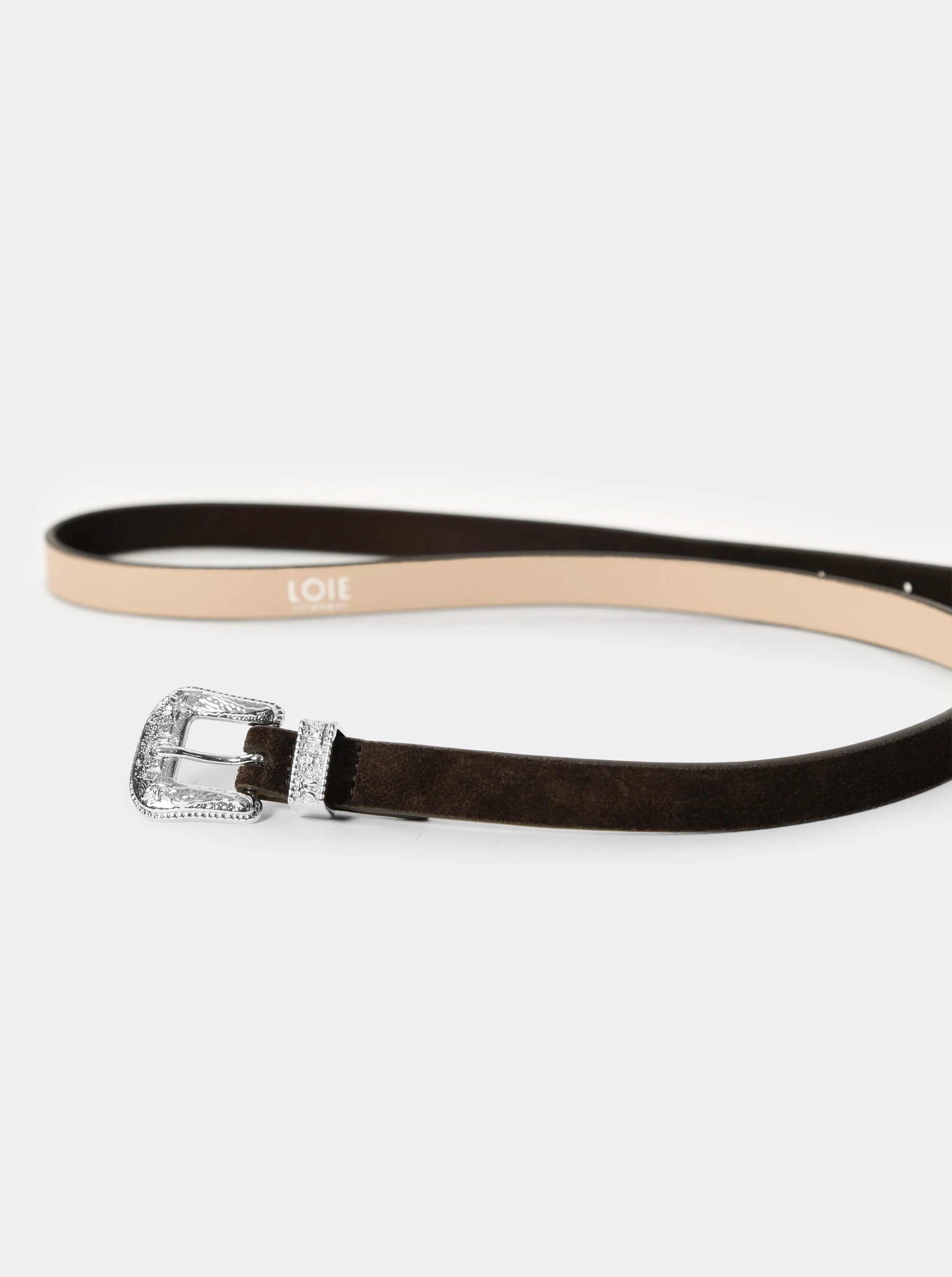 BAMBINO S BROWN SUEDE BELT