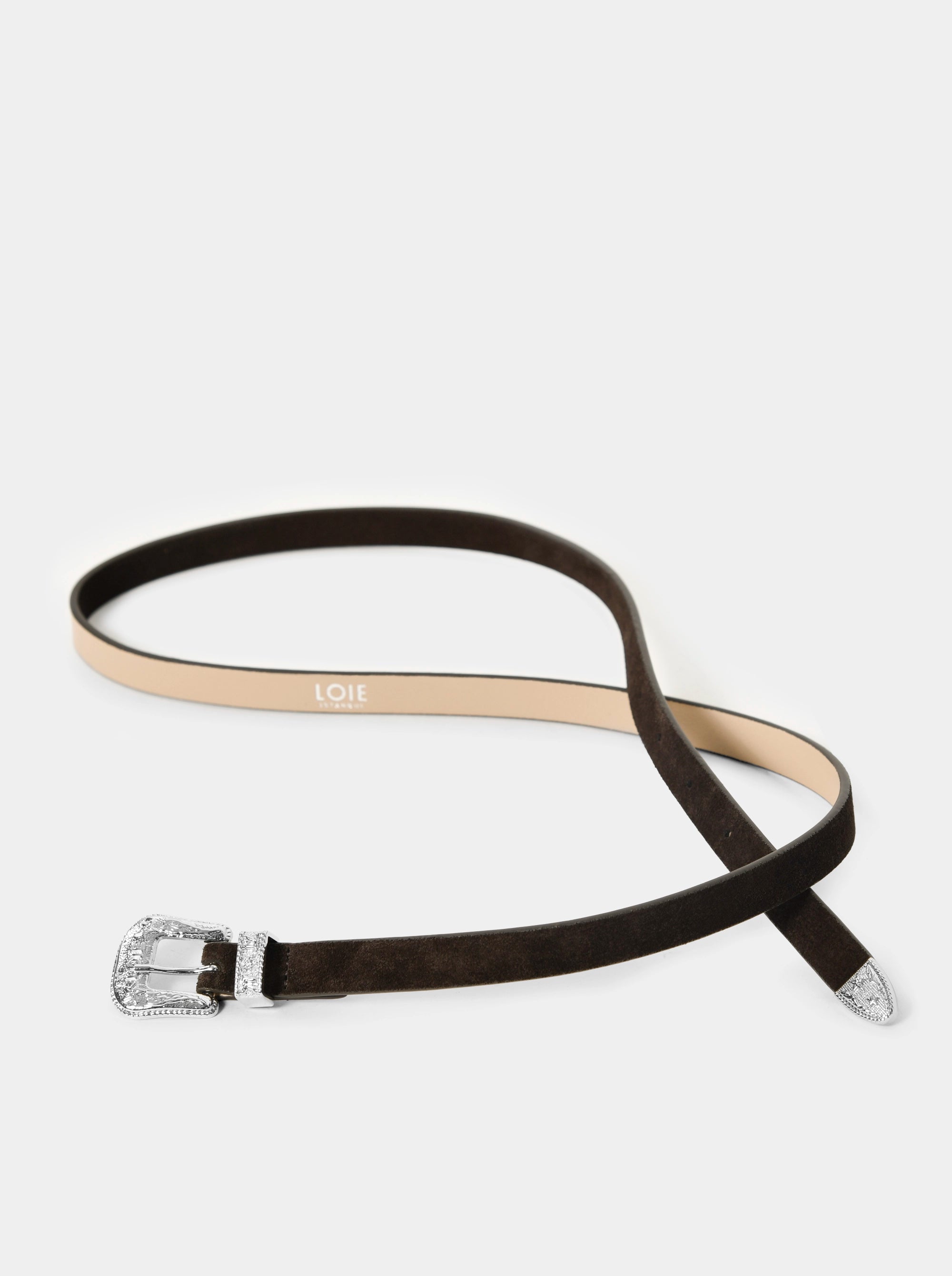 BAMBINO S BROWN SUEDE BELT
