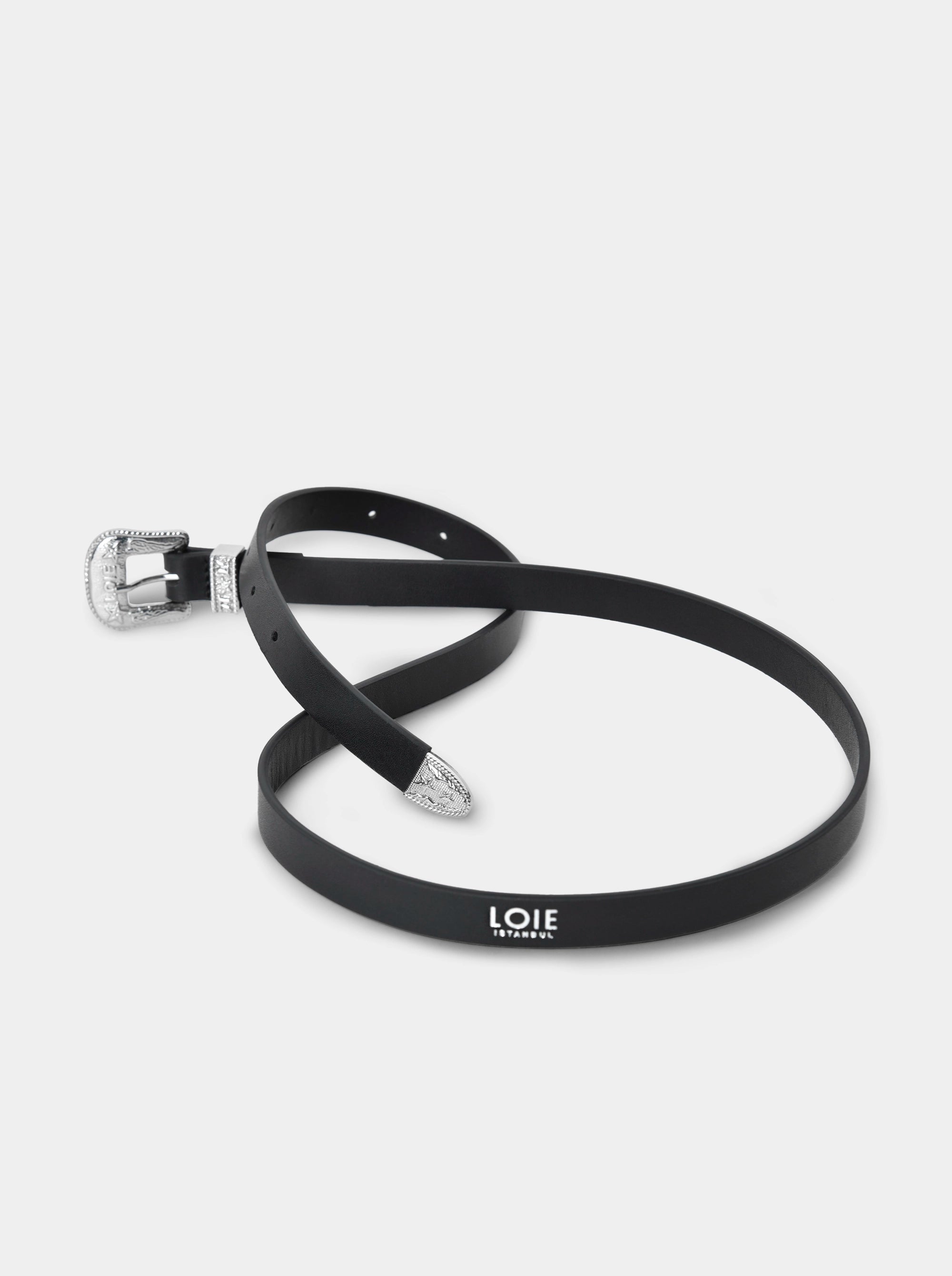 BAMBINO S BLACK LEATHER BELT