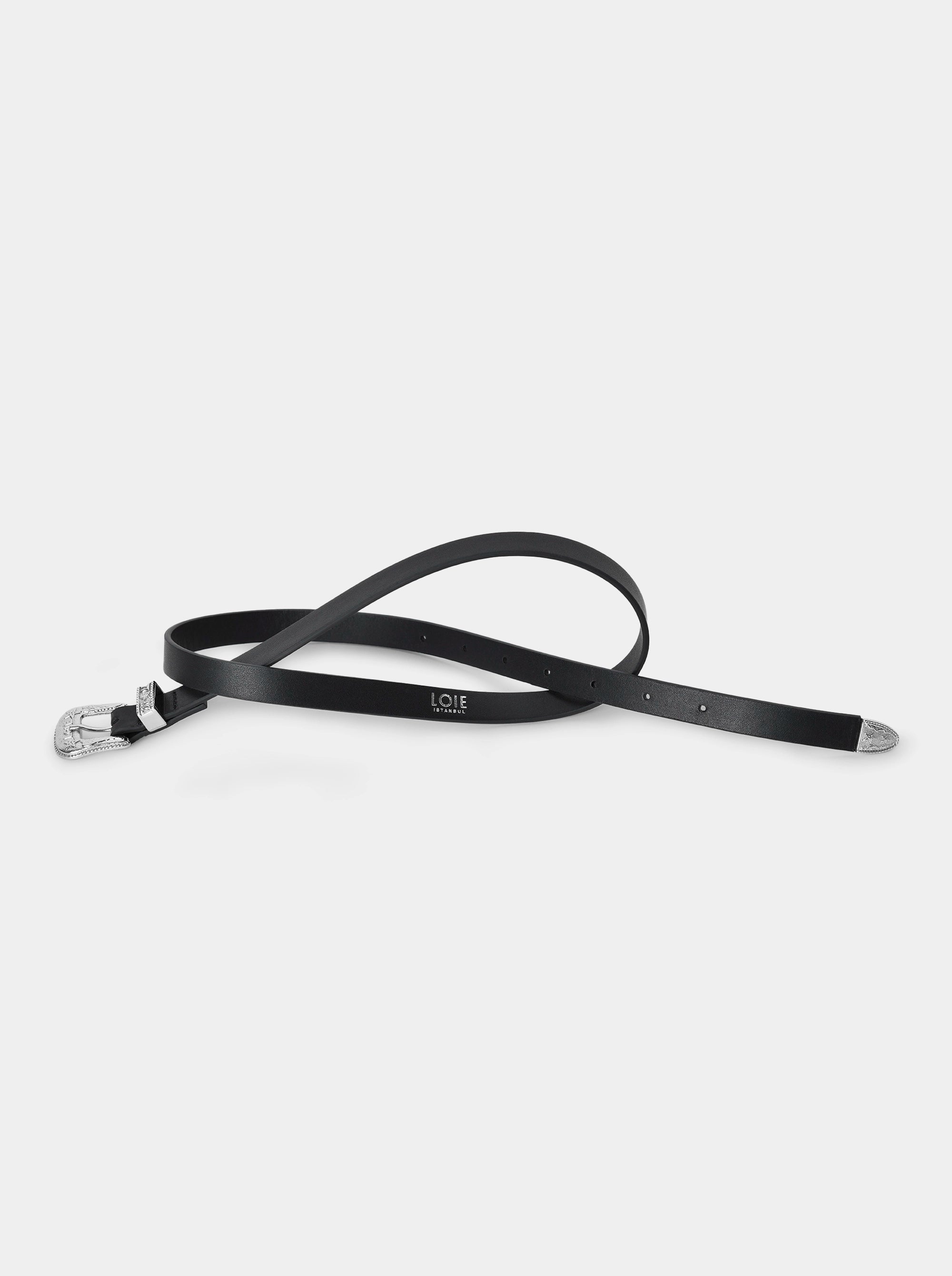 BAMBINO S BLACK LEATHER BELT