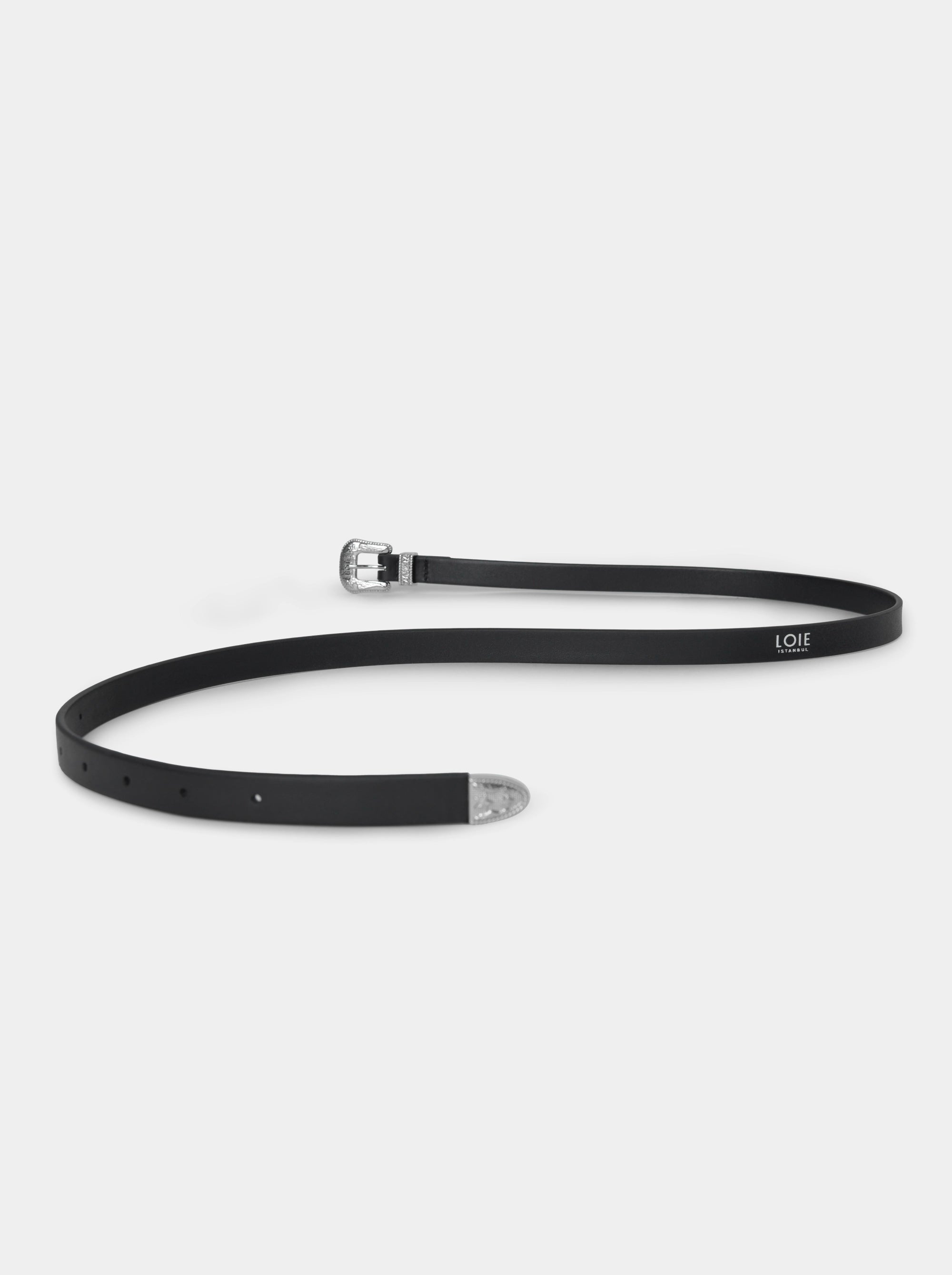 BAMBINO S BLACK LEATHER BELT