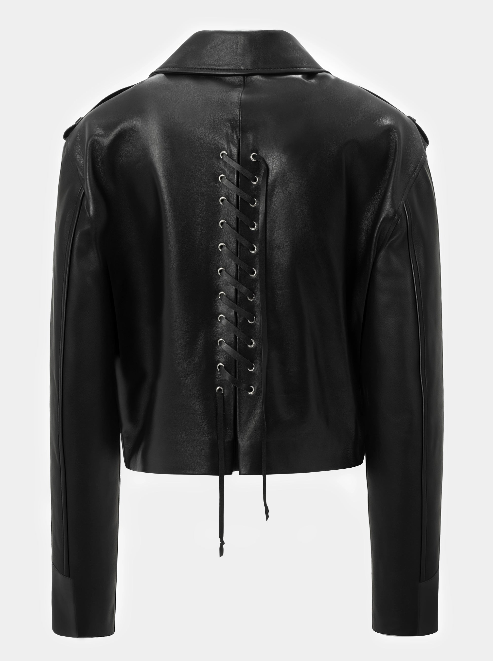 BIKER BLACK LEATHER JACKET