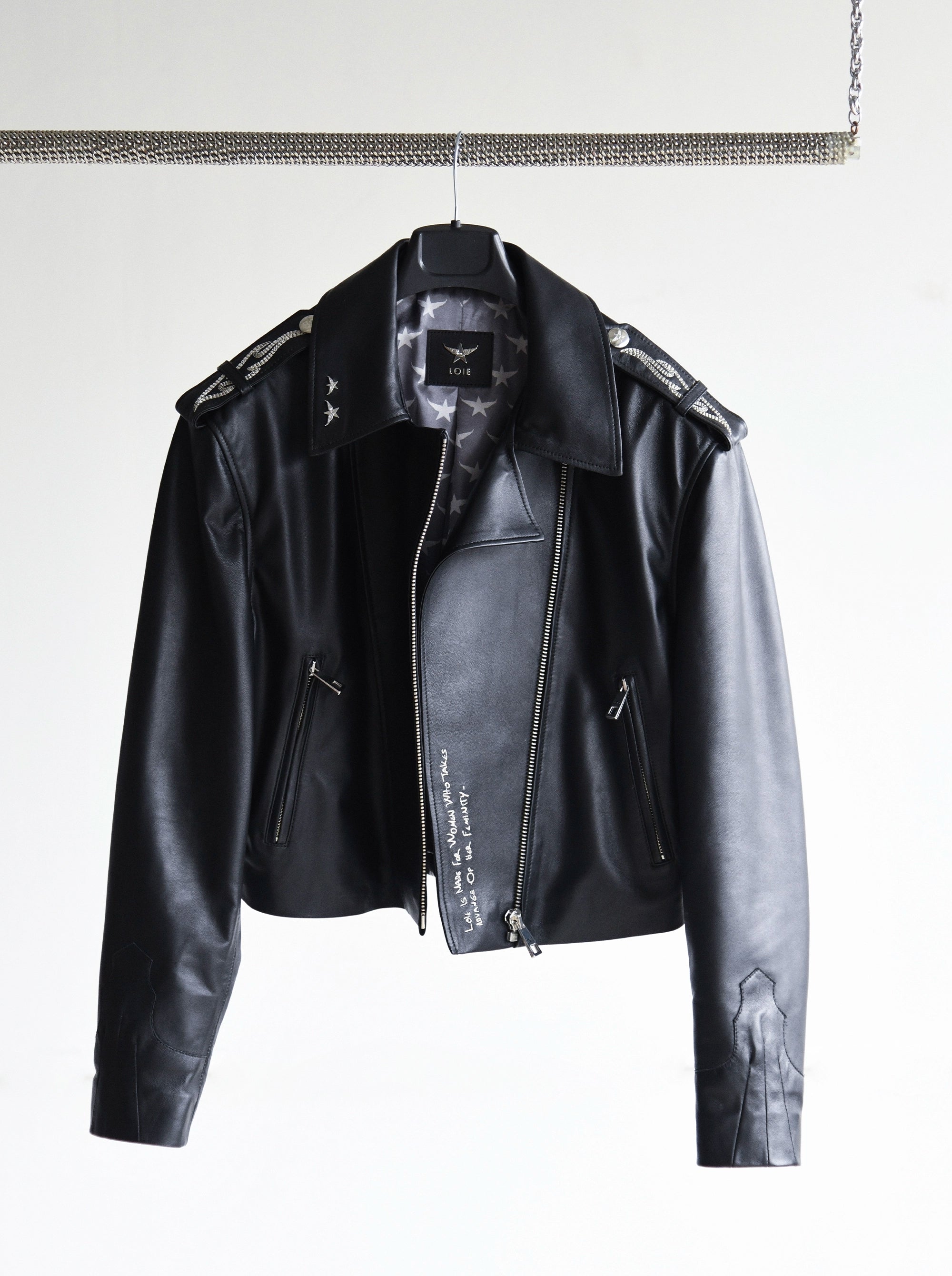 BIKER BLACK LEATHER JACKET