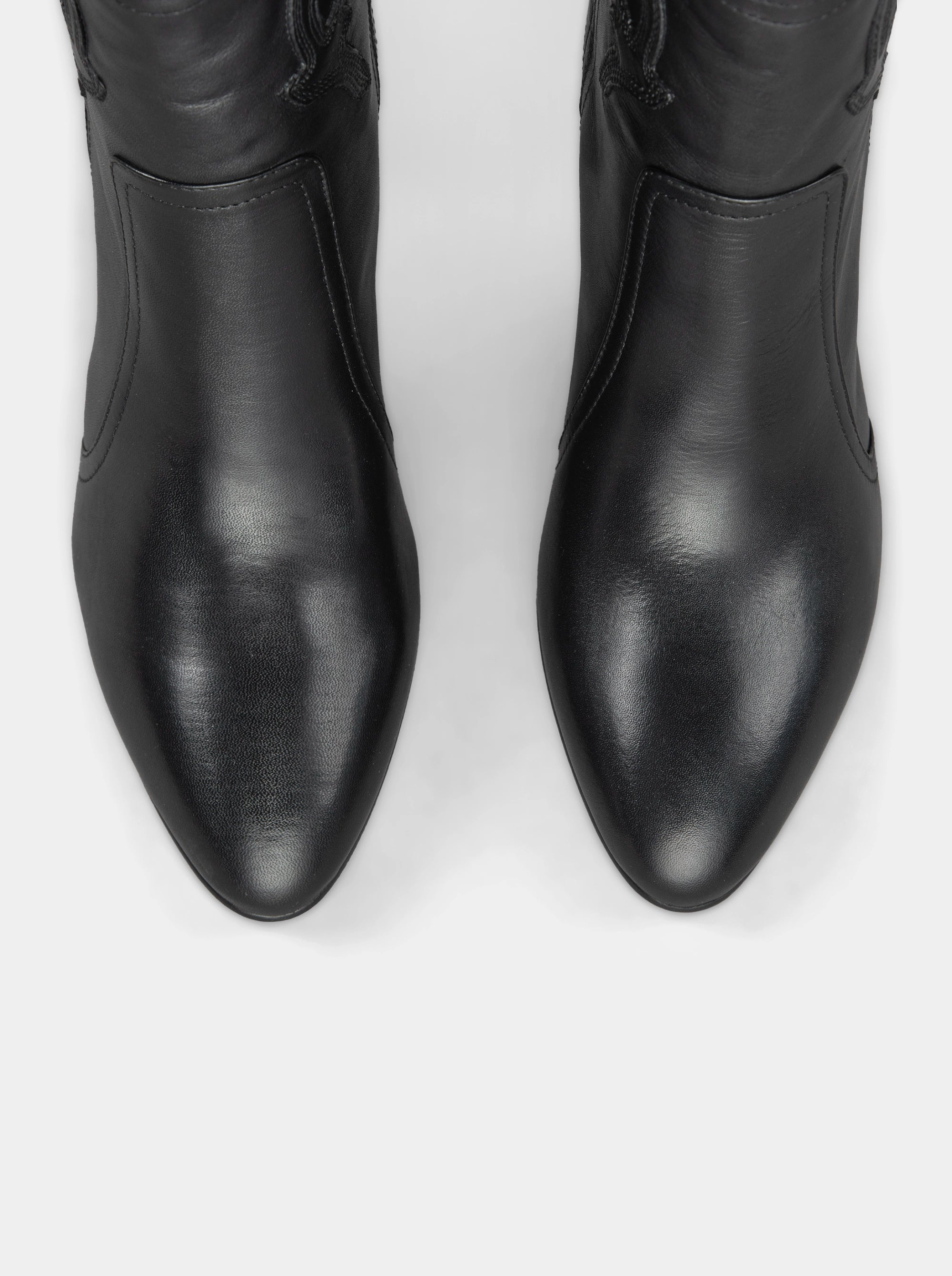 BLAIR BLACK LEATHER BOOTIES