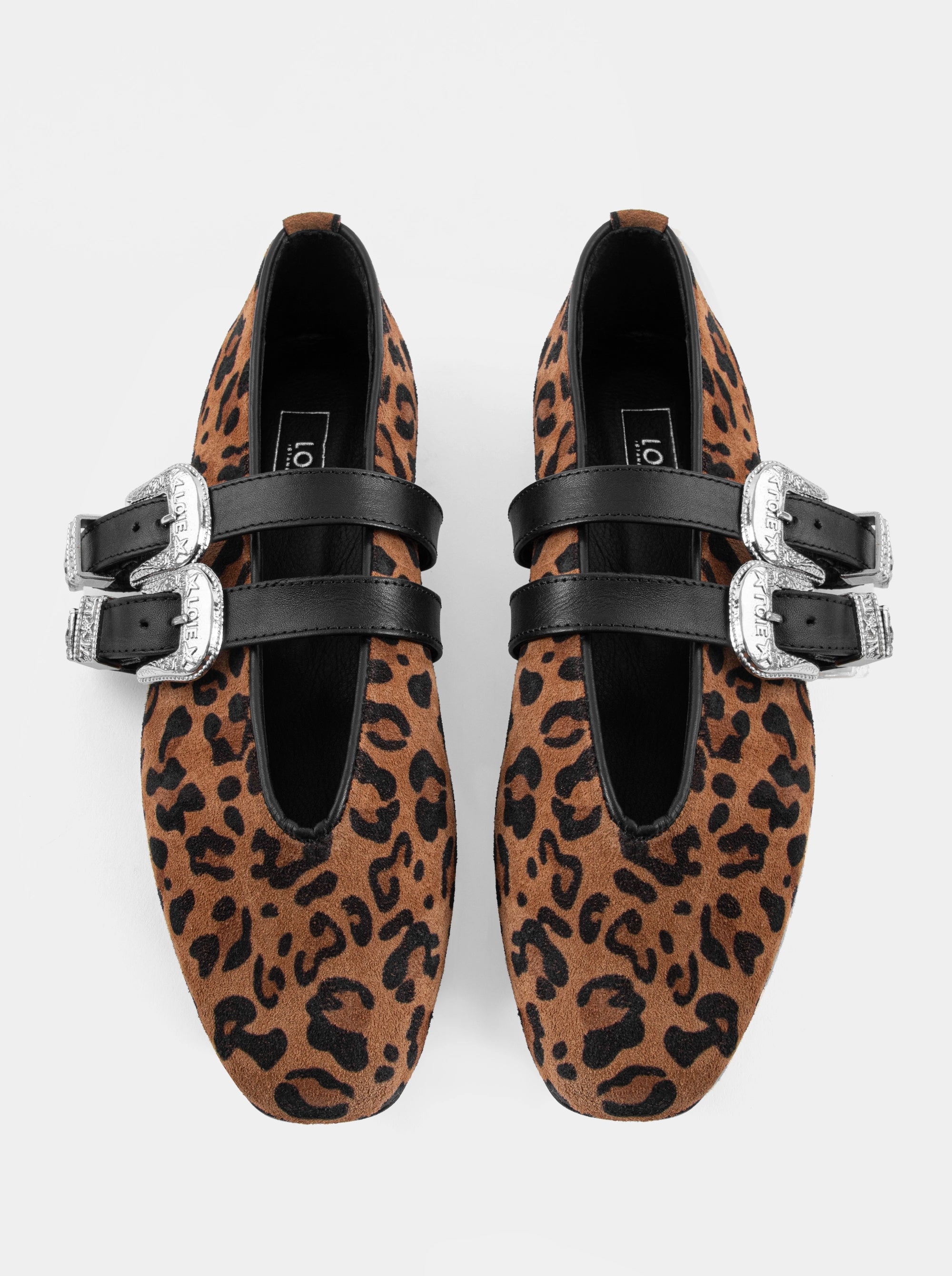 CASABLANCA BLACK SUEDE BALLET FLATS