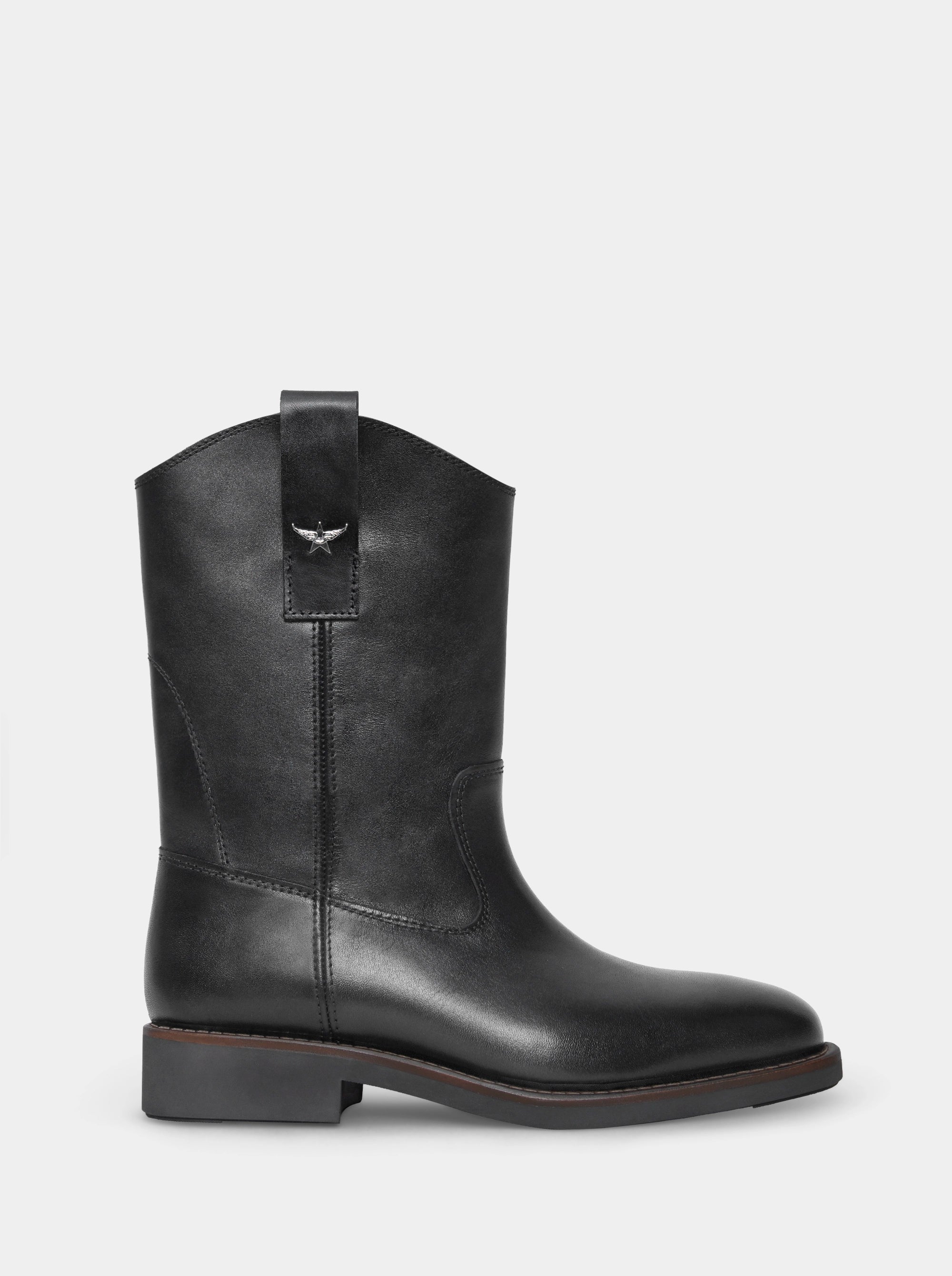 CASE BLACK LEATHER BOOTIES