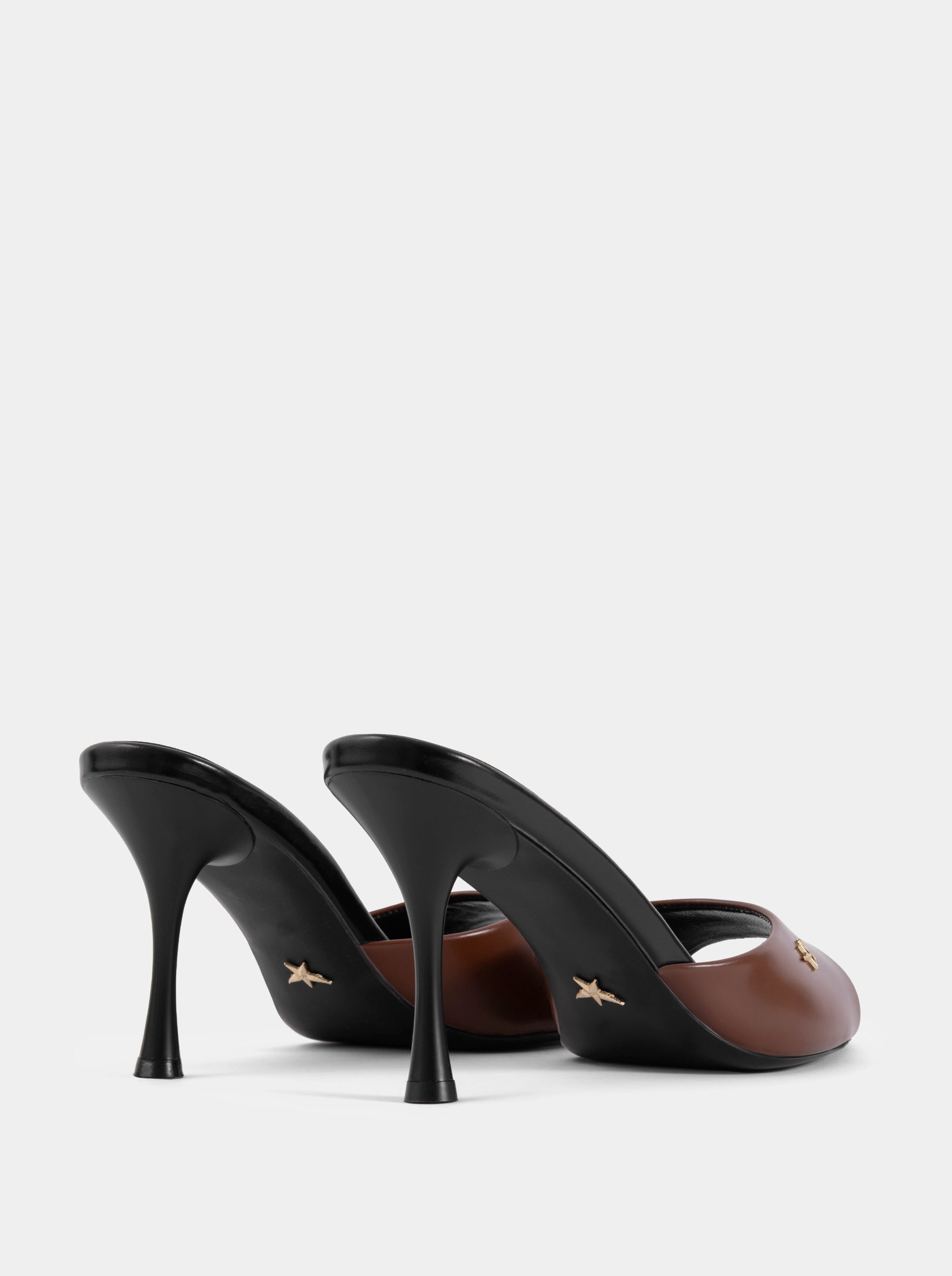 COVER BROWN LEATHER SANDALS