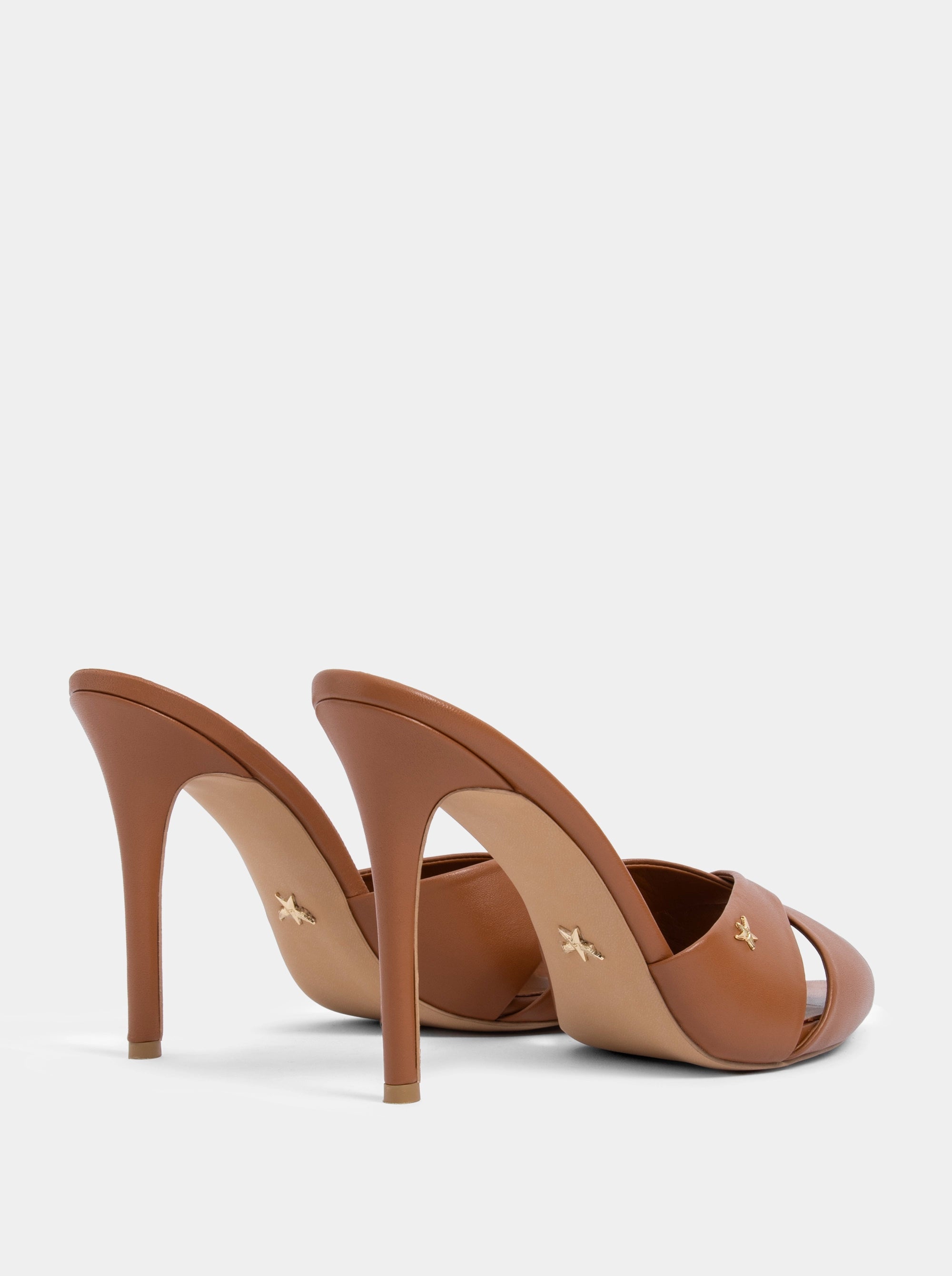 COVER CARAMEL LEATHER SANDALS