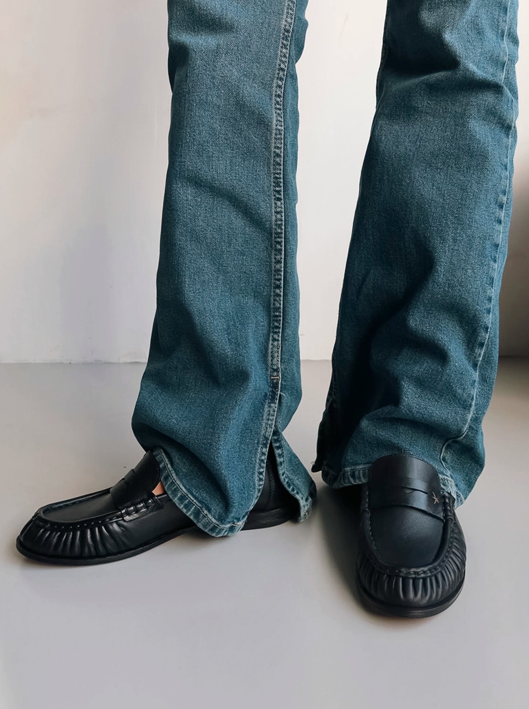 DROP BLACK LEATHER SHOES