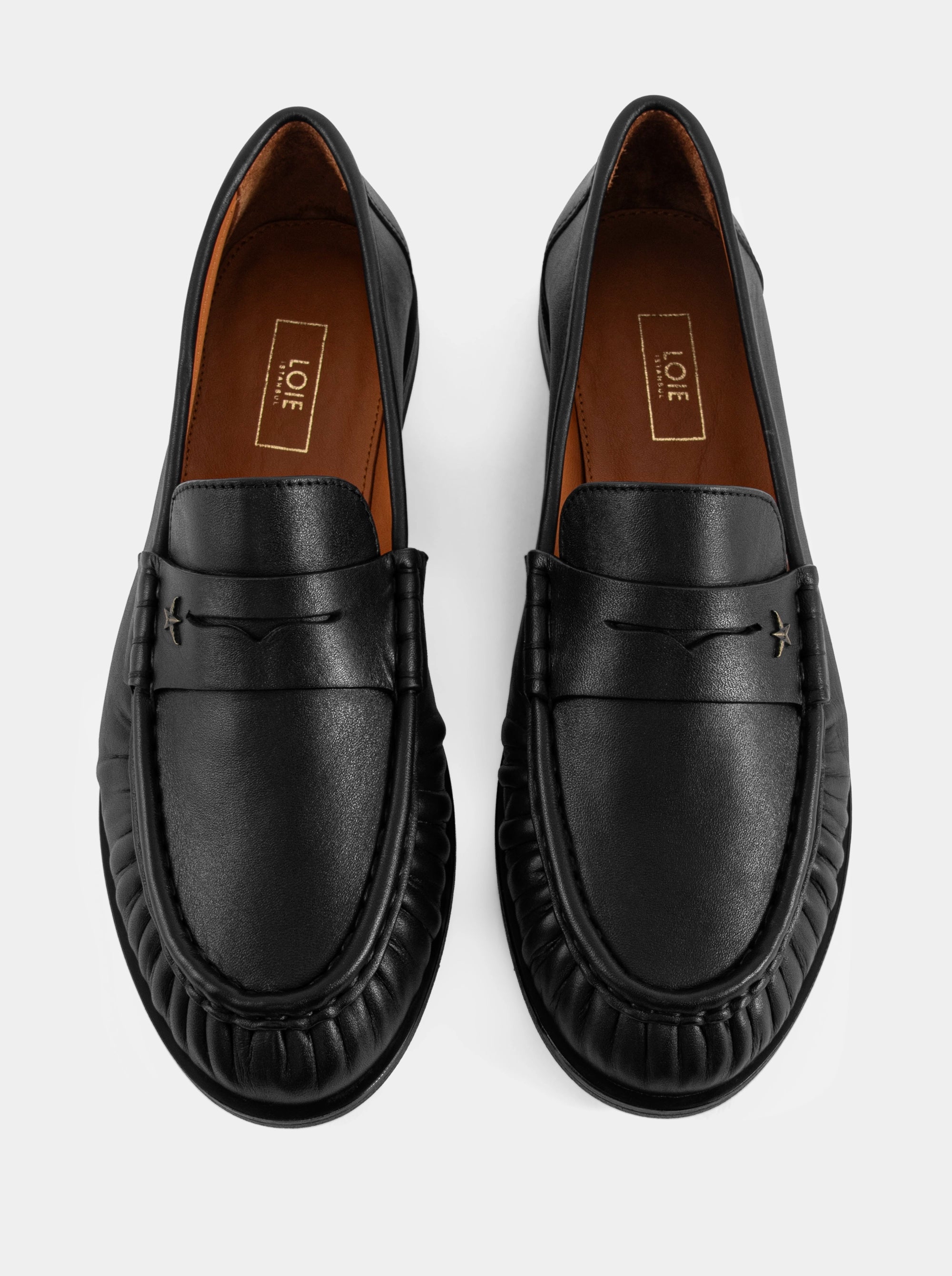 DROP BLACK LEATHER SHOES
