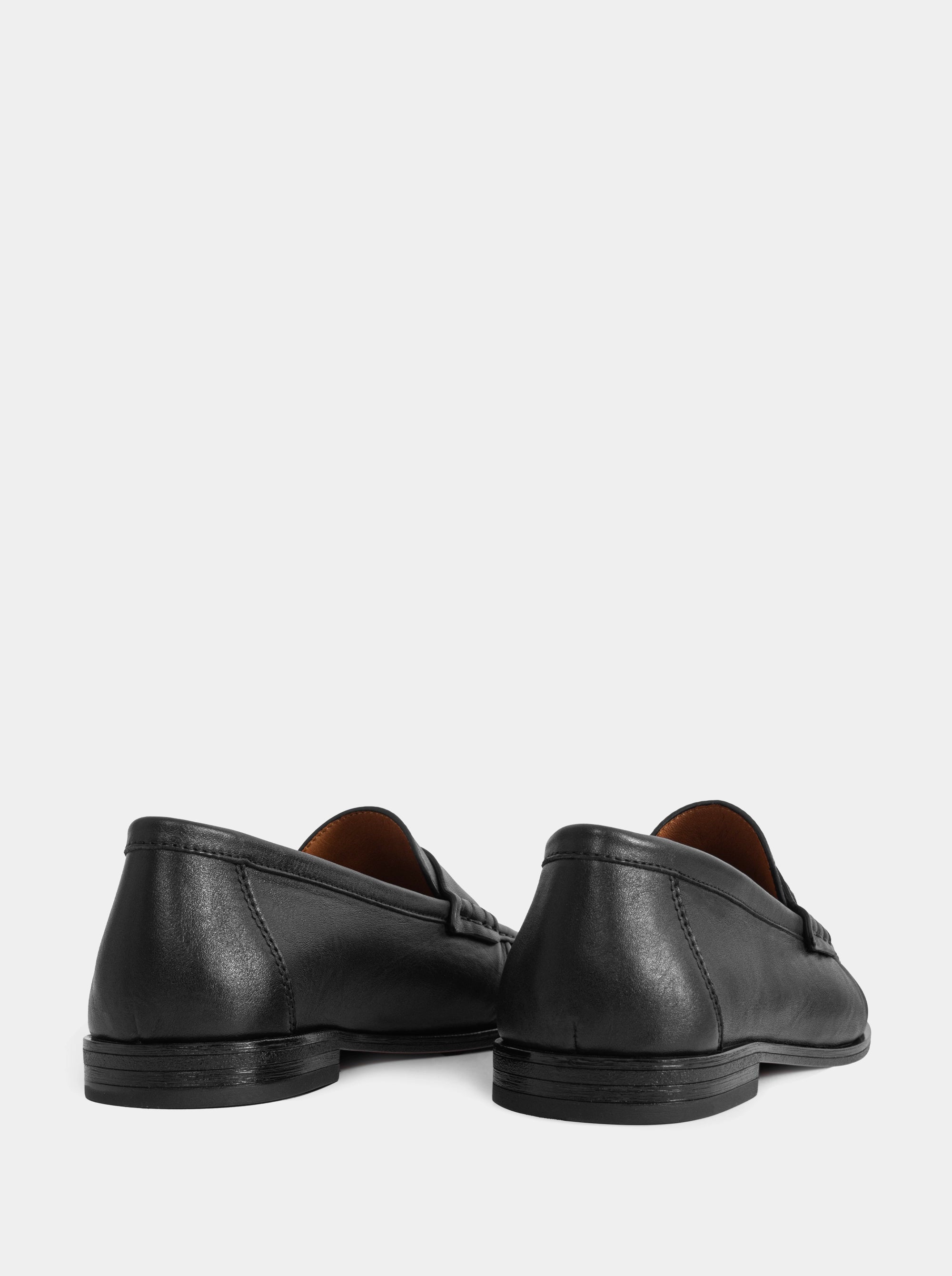 DROP BLACK LEATHER SHOES