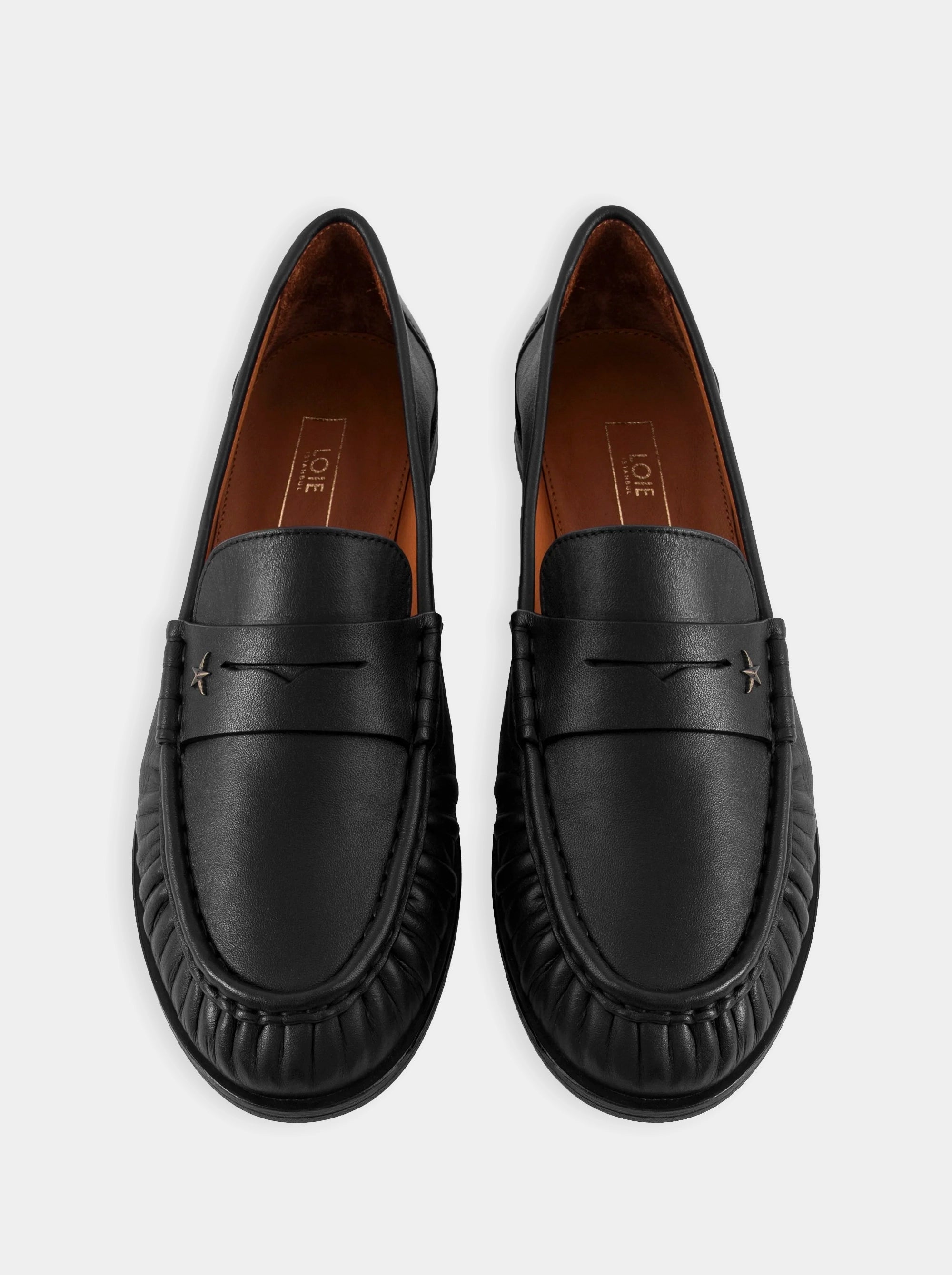 DROP BLACK LEATHER SHOES